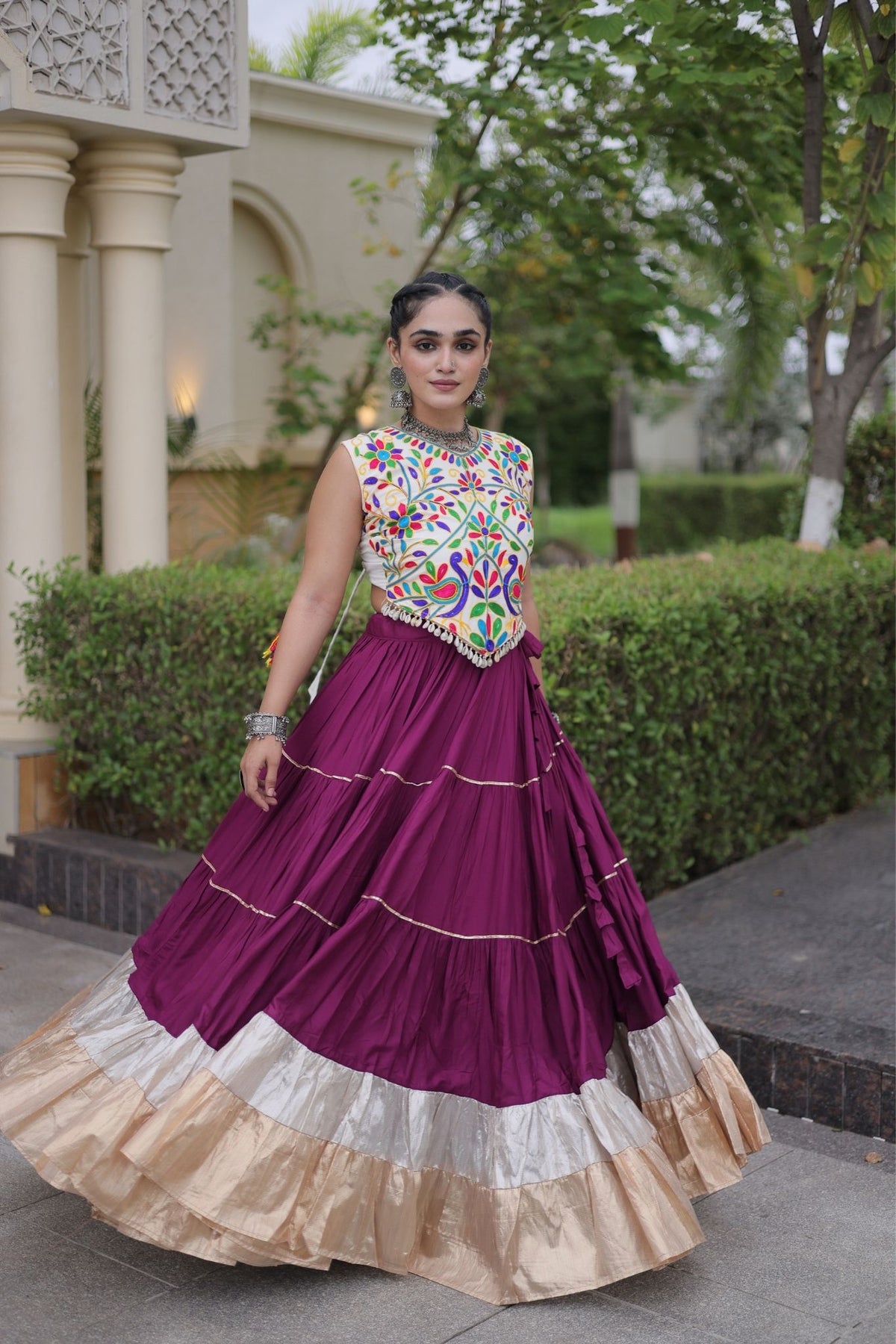 Raasrang Navratri Special Designer Rayon Lehenga Choli