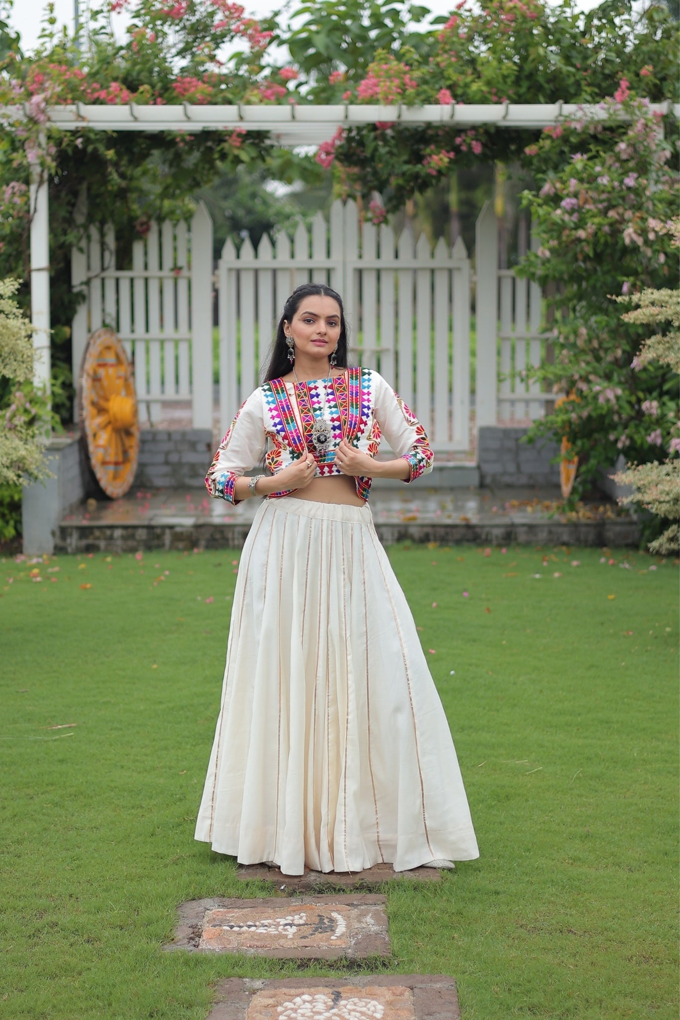 Kutchi Gamthi Embroidered Work Designer Navratri Lehenga Choli