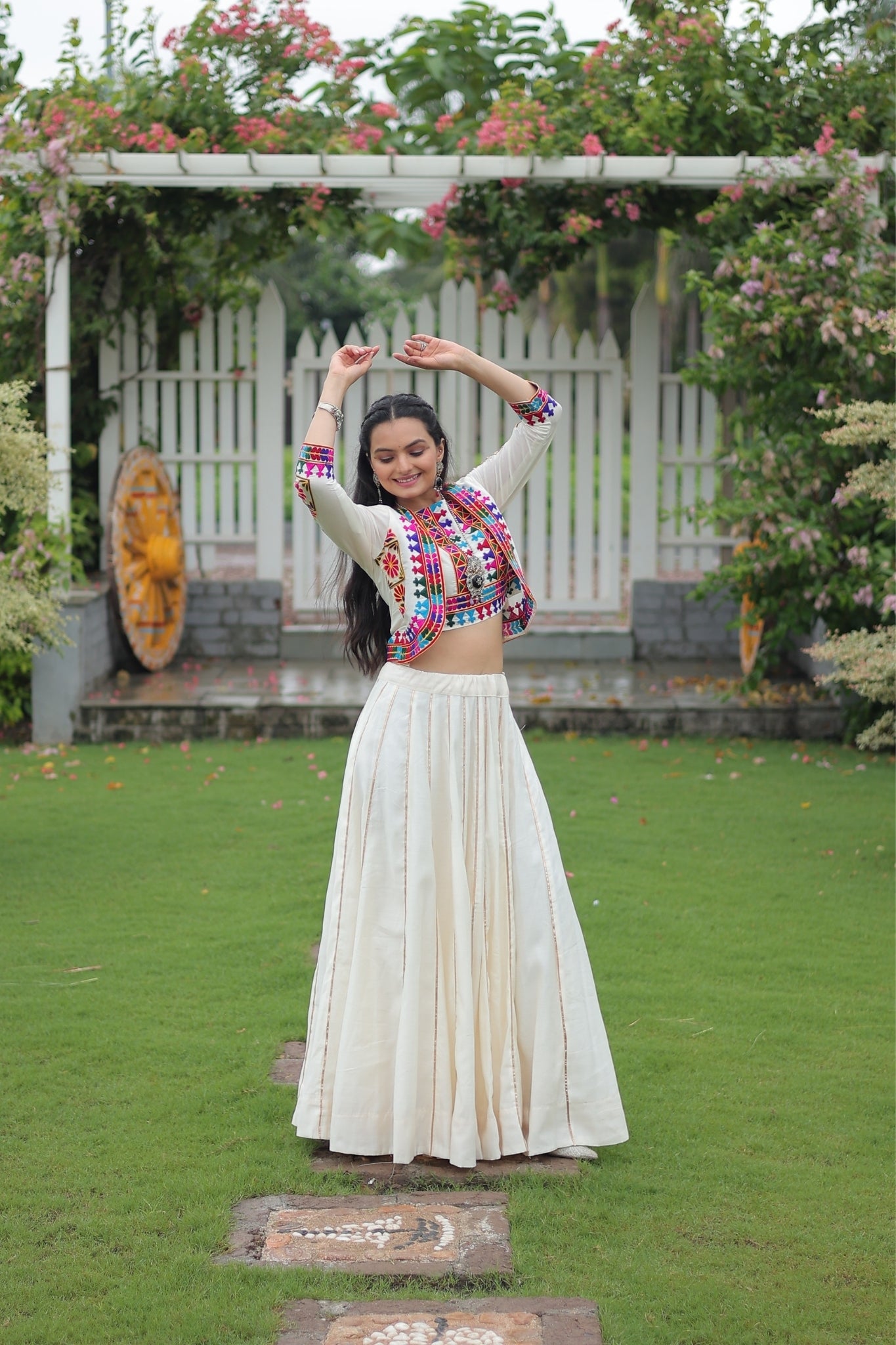 Kutchi Gamthi Embroidered Work Designer Navratri Lehenga Choli