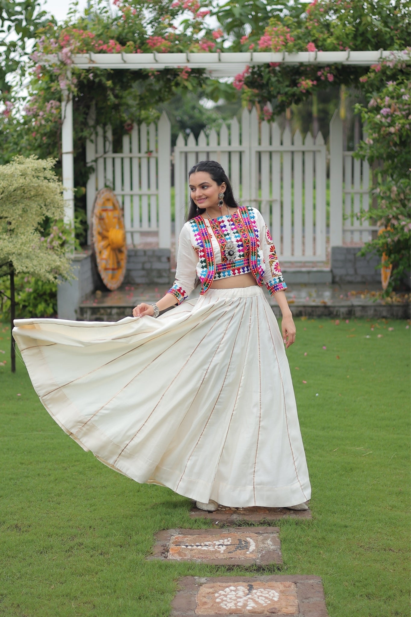 Kutchi Gamthi Embroidered Work Designer Navratri Lehenga Choli