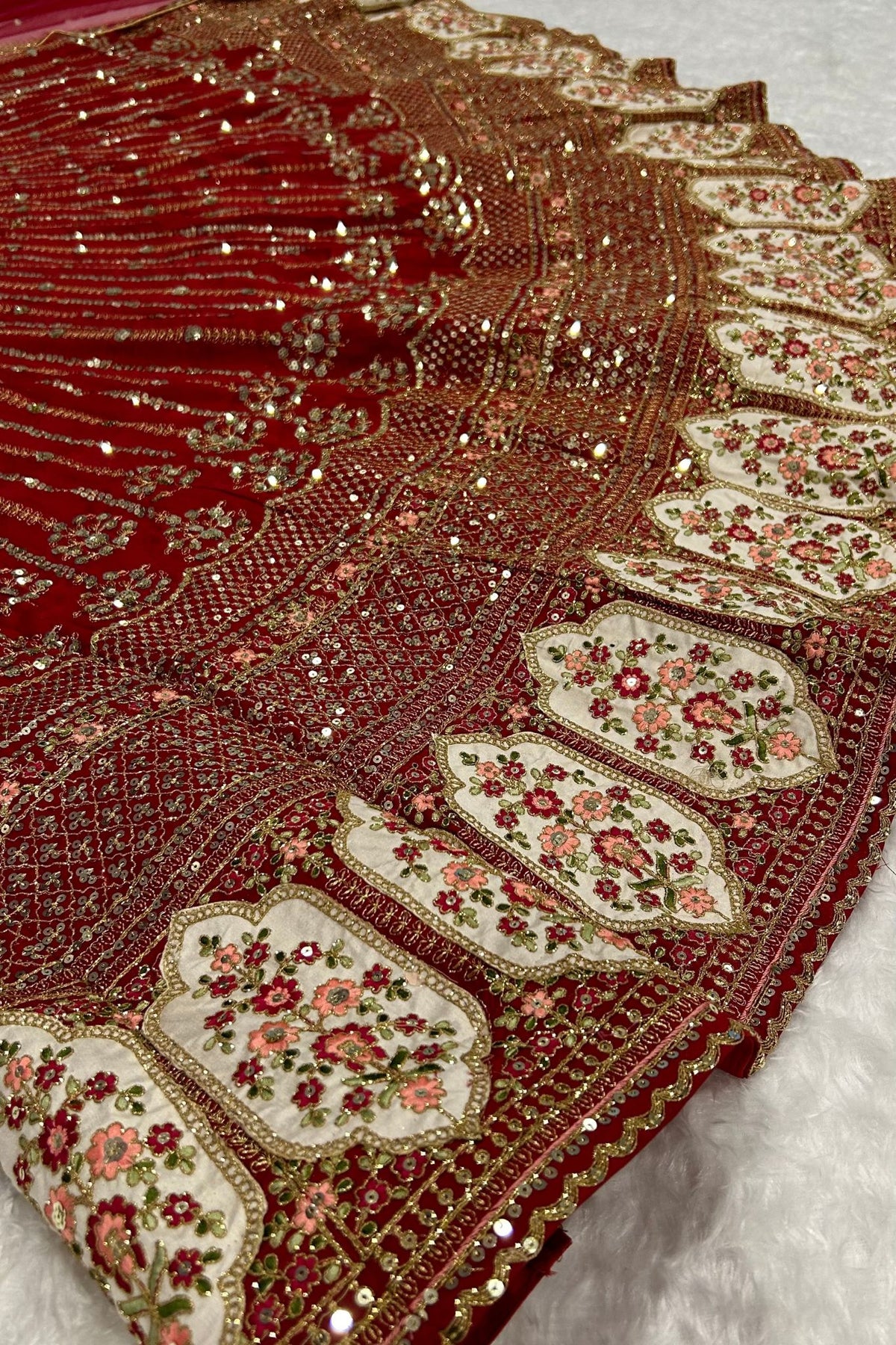 Maroon Color Rangoon Silk Fabric With Sequence Work Bridal Choli For Woman