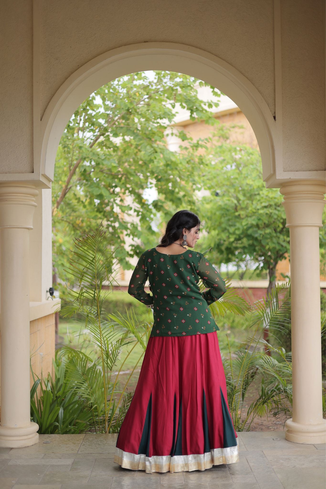 Raasrang Special Navratri Designer Lehenga Choli With Bandhani Printed Jacket For Women