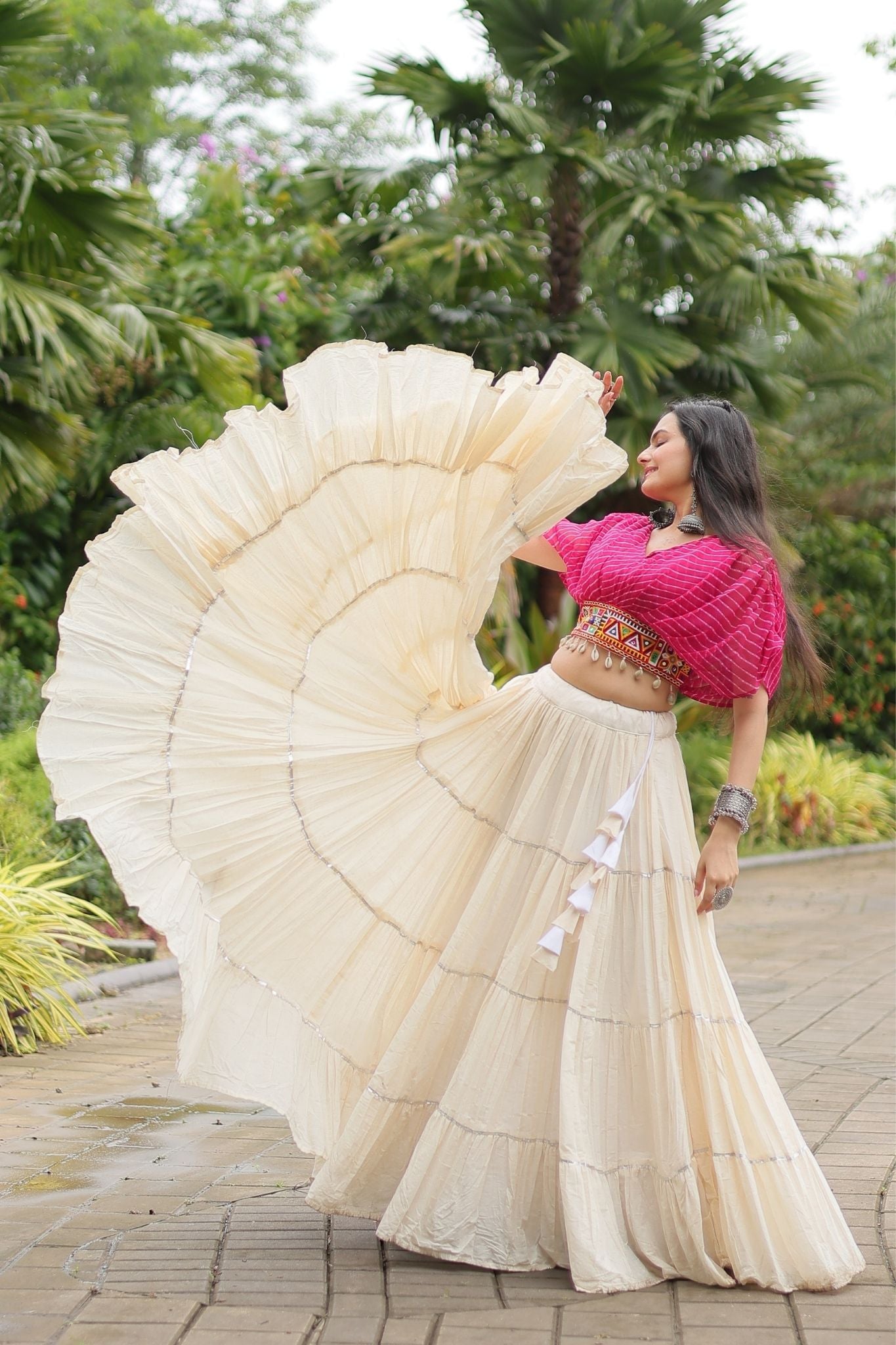 Standard Frill Design Navratri Lehenga Choli