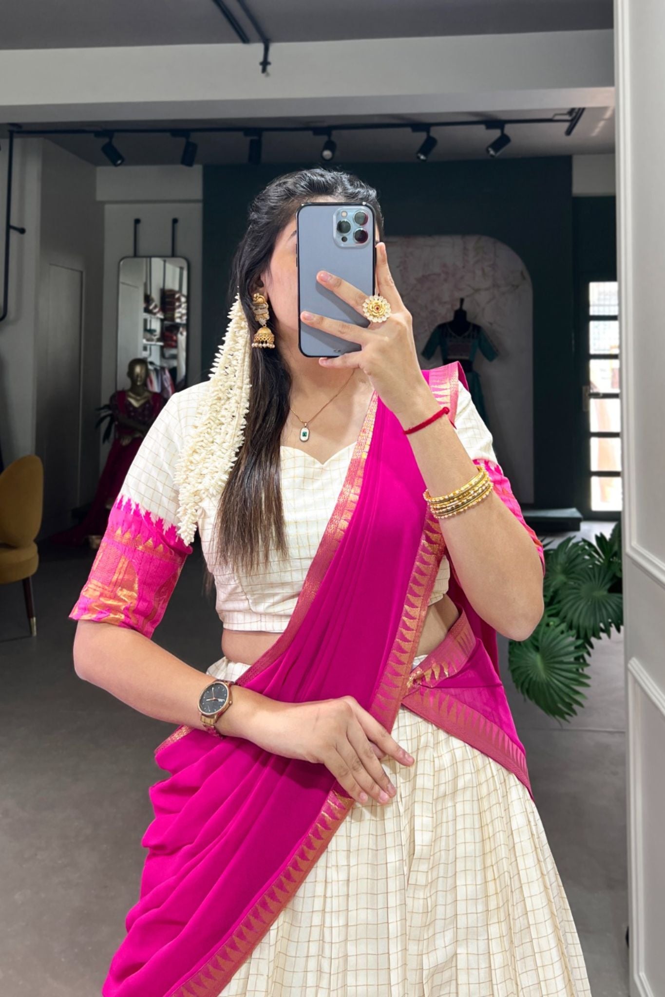 Kalyani Cotton Lehenga Choli Paired With Flowing Georgette Dupatta