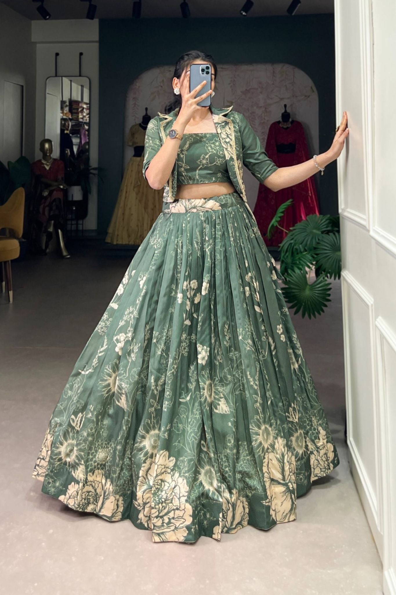 Floral Printed Stylish Designer Lehenga choli