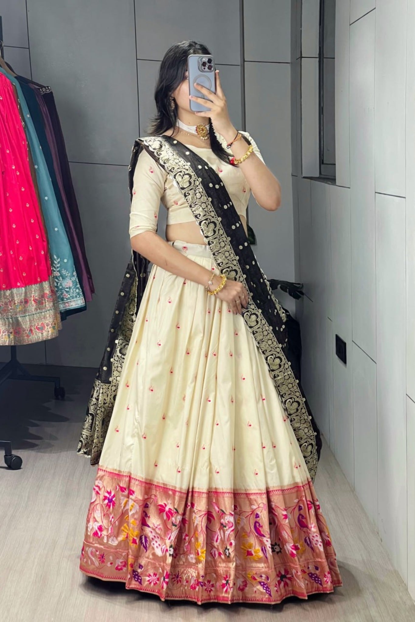 Royal Paithani Silk Lehenga Choli With Iconic Zari Dupatta For Wedding And Festive Wear