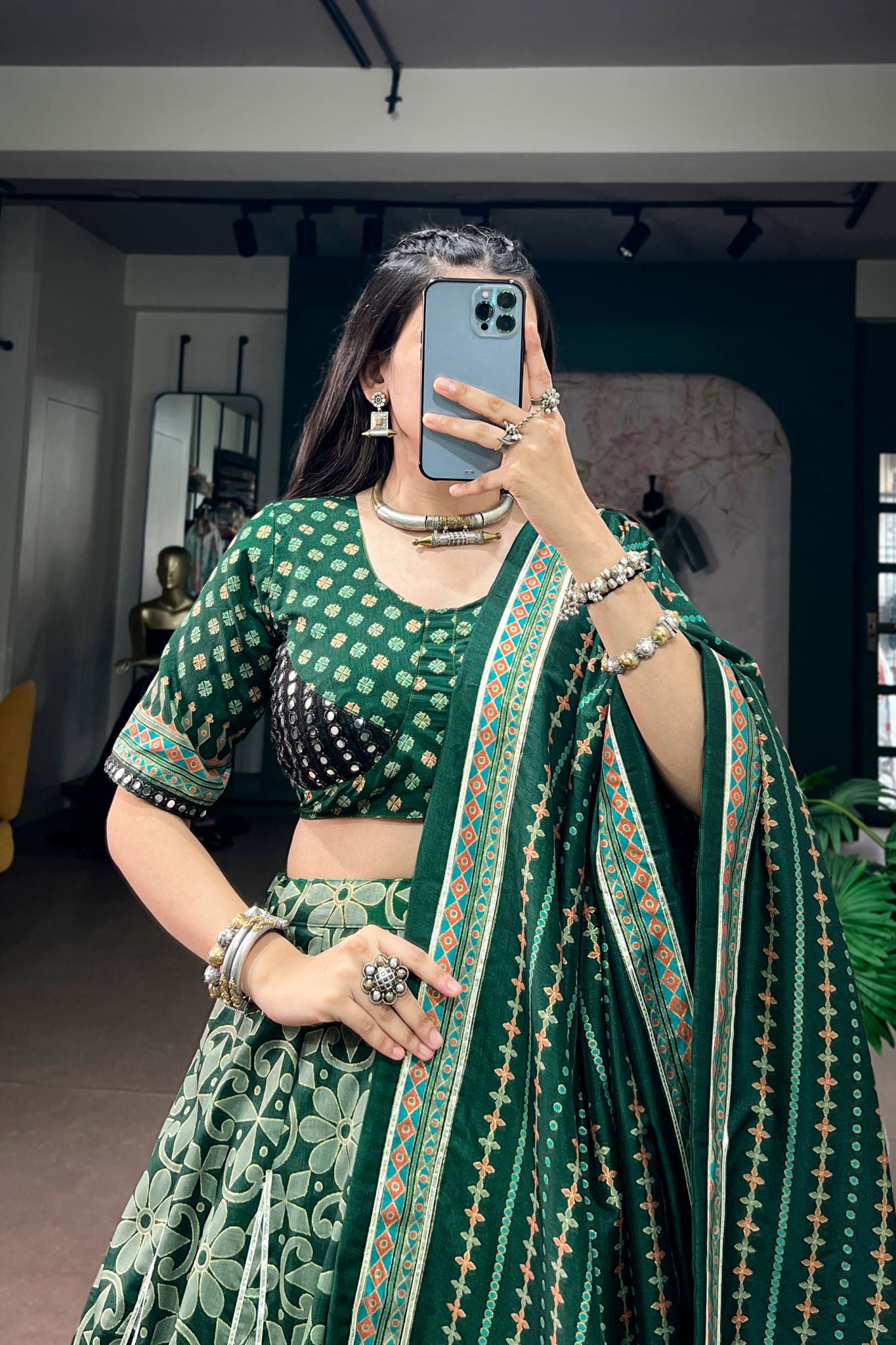 Raasrang Traditional Designer Navratri Lehenga Choli In Premium Tasar Silk