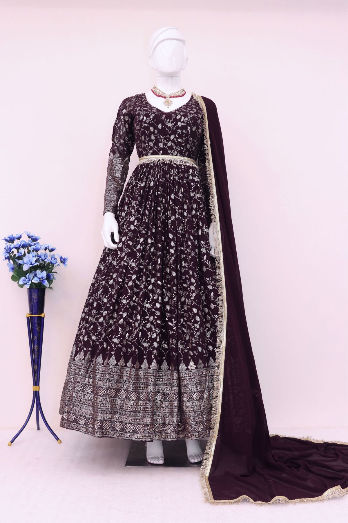 Purple Elegance Designer Anarkali Set