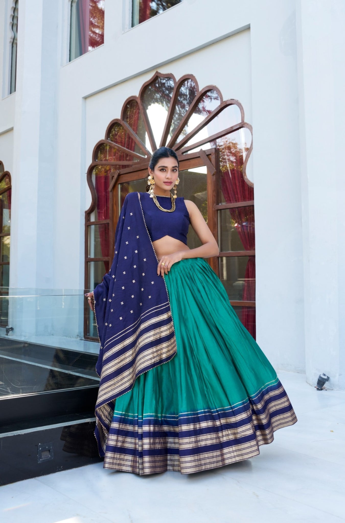 Beautiful Pure Chanderi Stunning Lehenga Choli