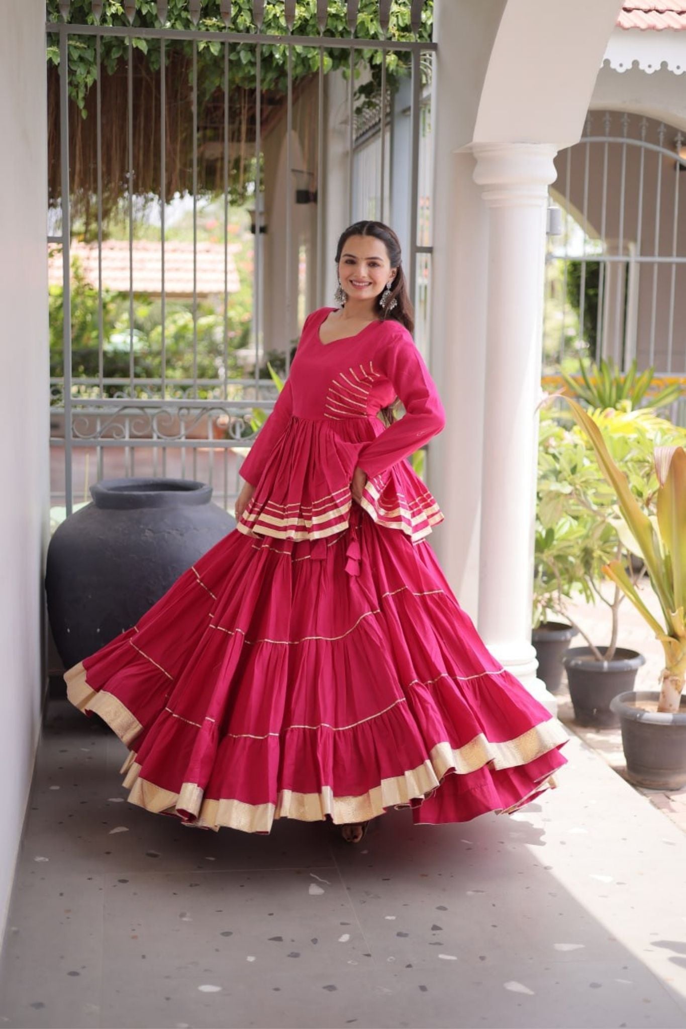 Raasrang Traditional Navratri Special Beautiful Cotton Lehenga Choli