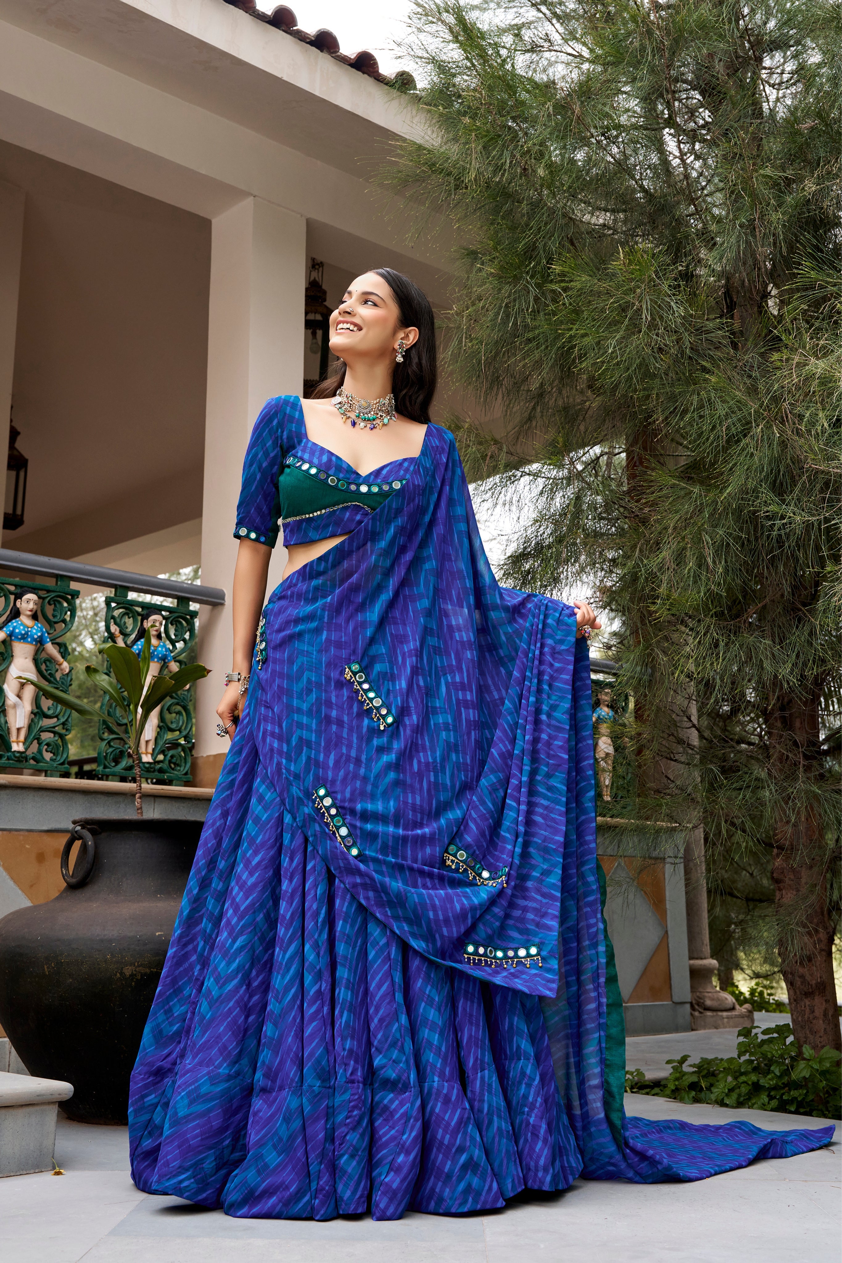 Designer Georgette Lehenga Choli For Navratri