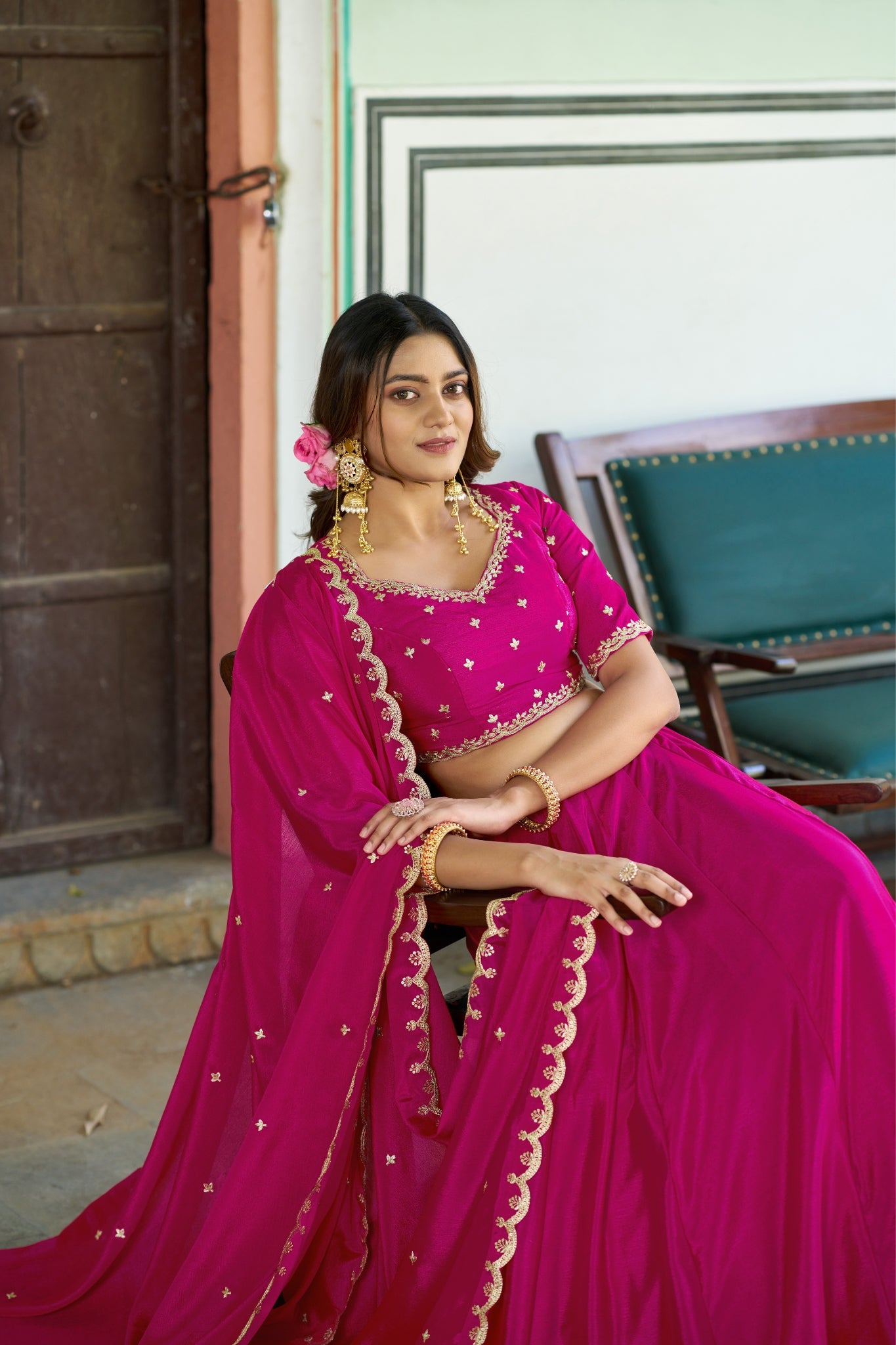 Designer Sequins And Thread Embroidery Lehenga Choli For Women
