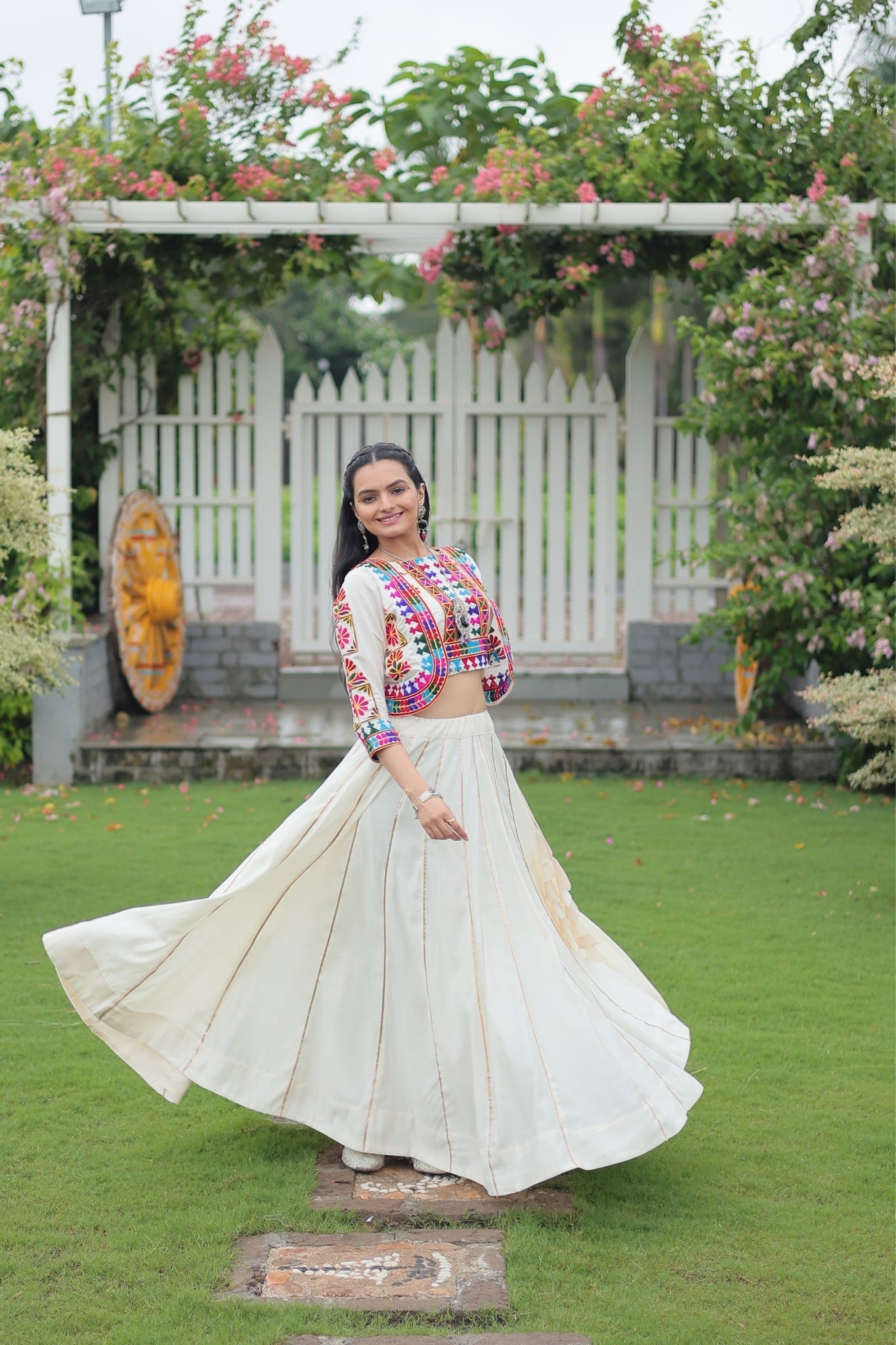 Kutchi Gamthi Embroidered Work Designer Navratri Lehenga Choli