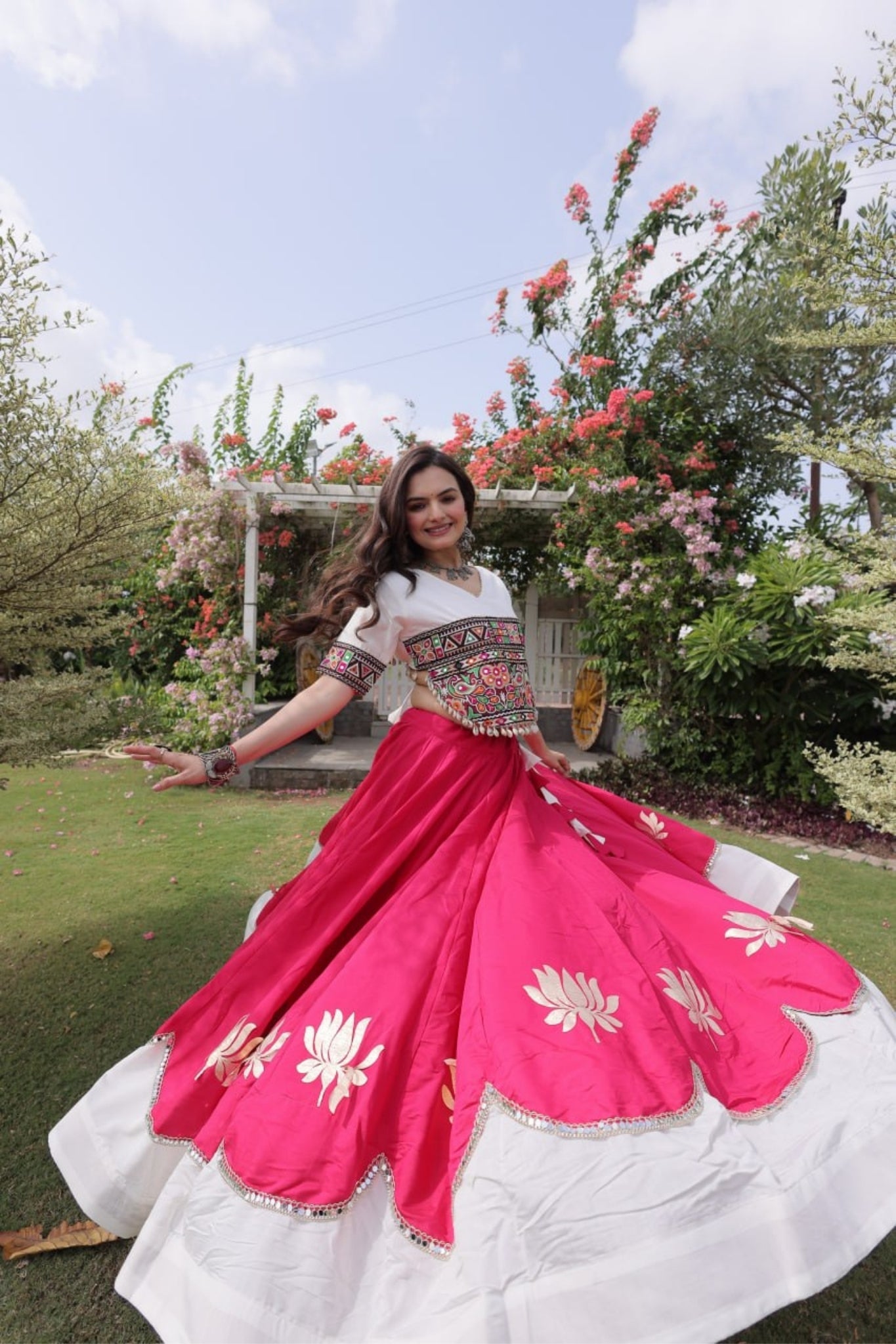 Raasrang Traditional Kutchi Work Lehenga Choli For Navratri