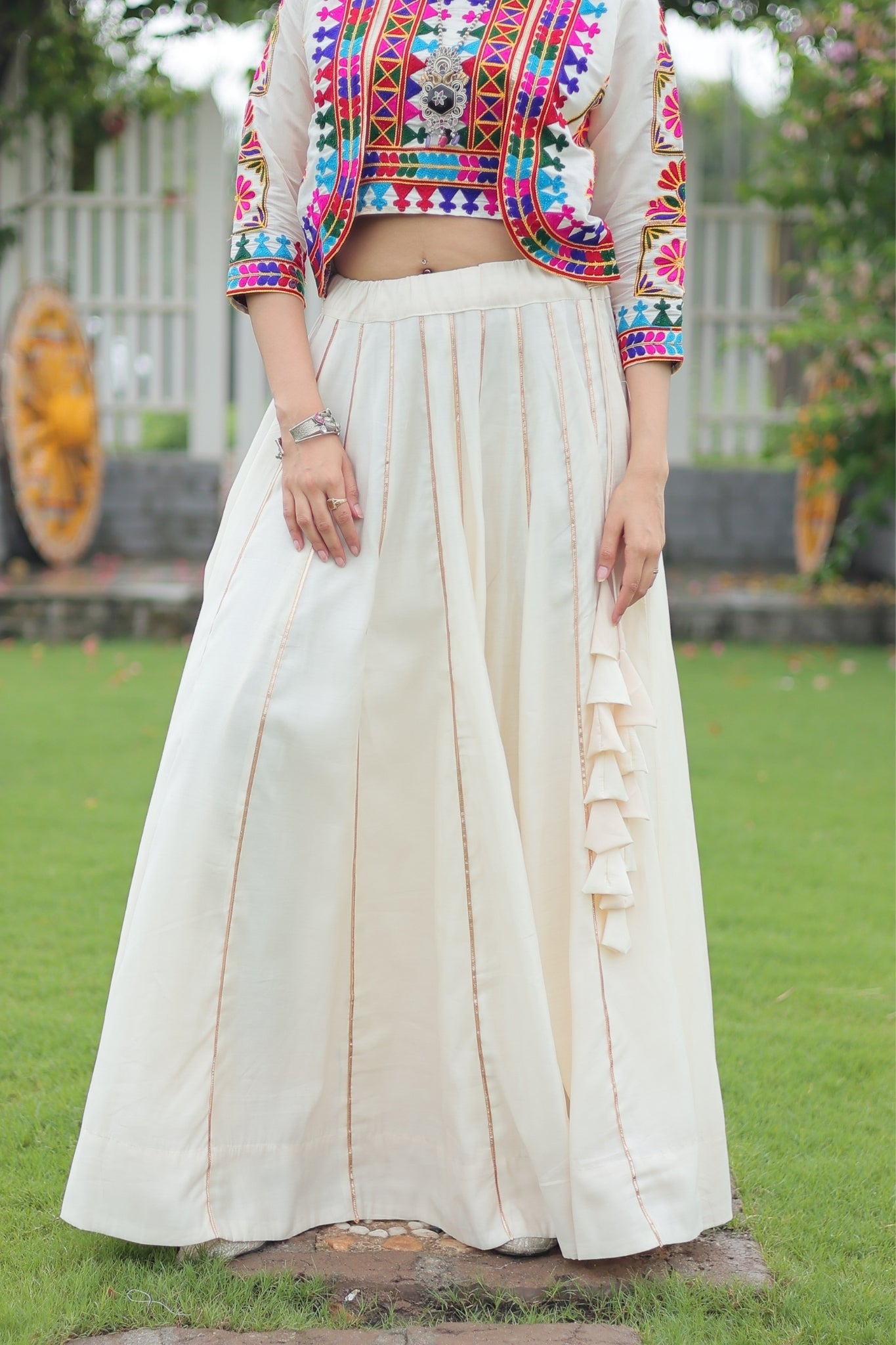 Kutchi Gamthi Embroidered Work Designer Navratri Lehenga Choli