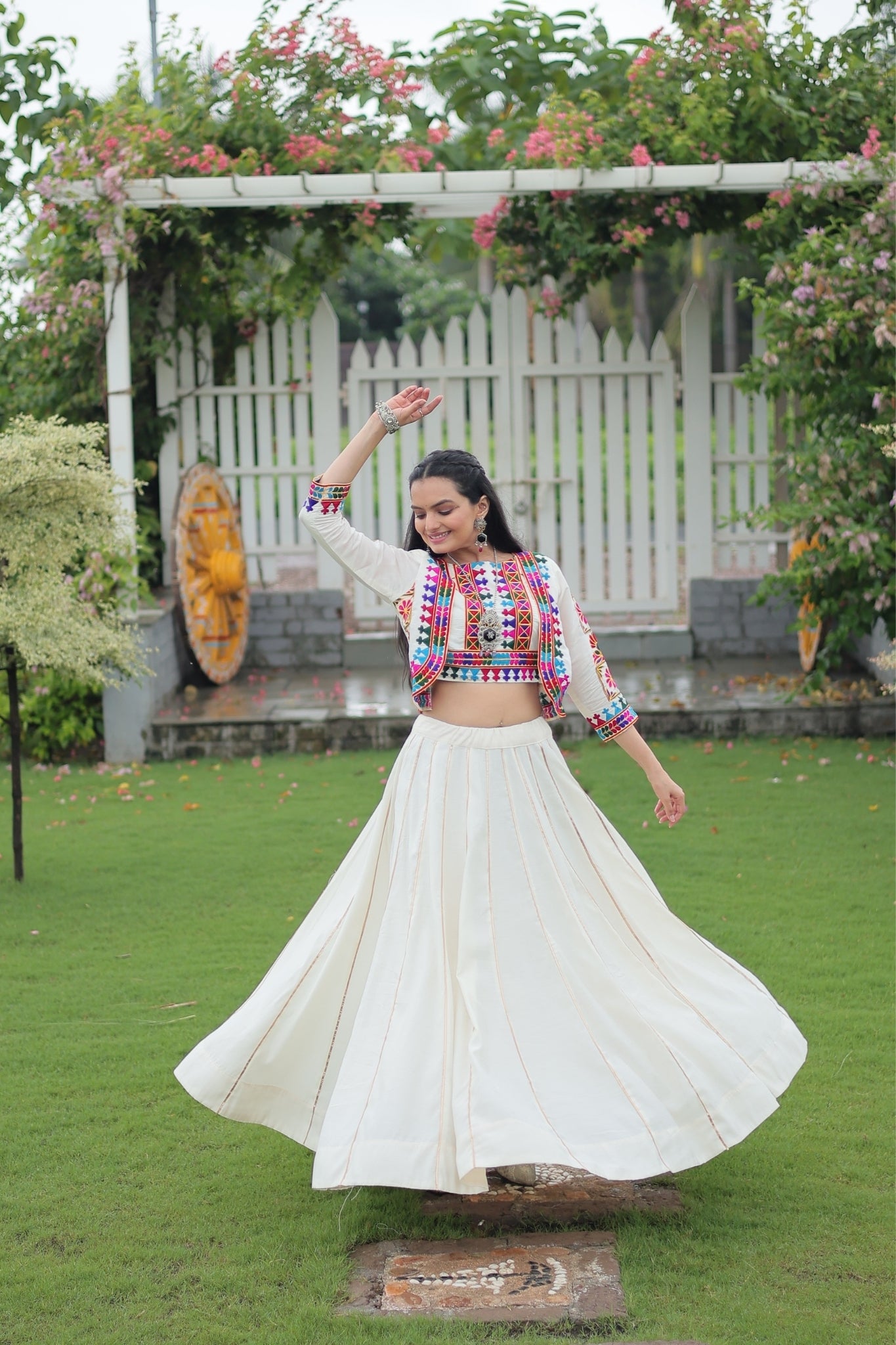 Kutchi Gamthi Embroidered Work Designer Navratri Lehenga Choli