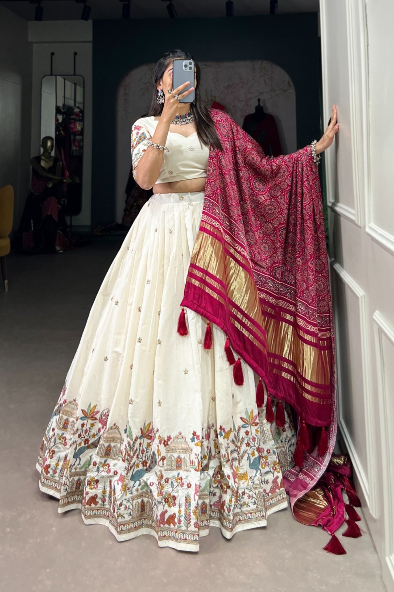 Threads & Sequins Work Sky Festive Style Lehenga Choli main image 0