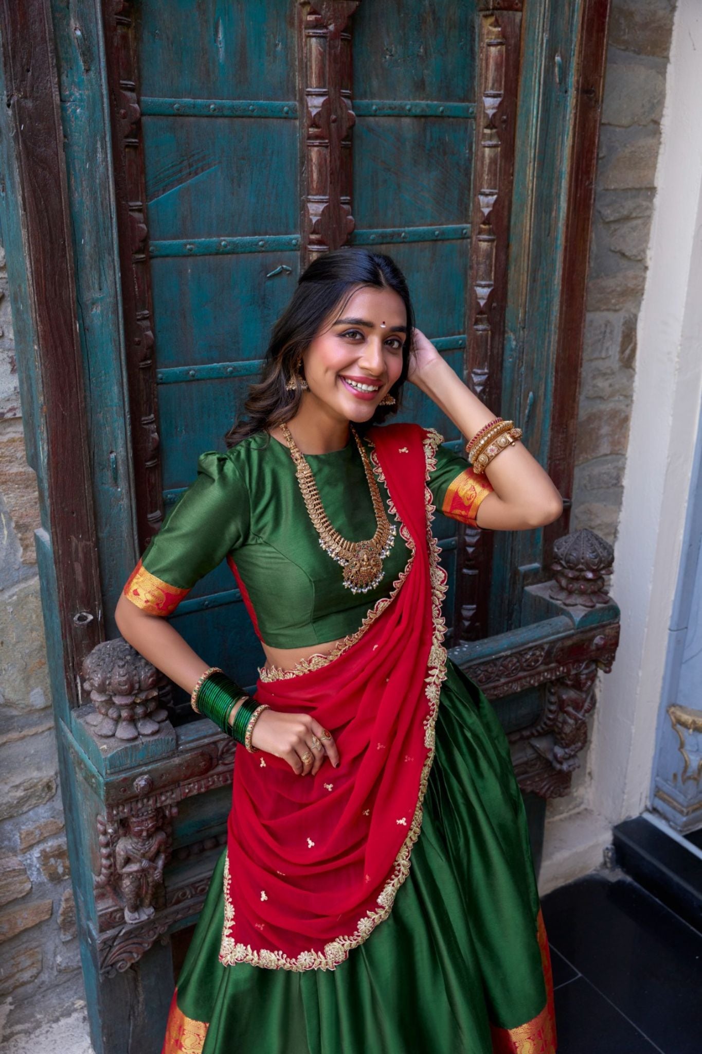 Tarika Narayan Pattu South Indian Lehenga Set