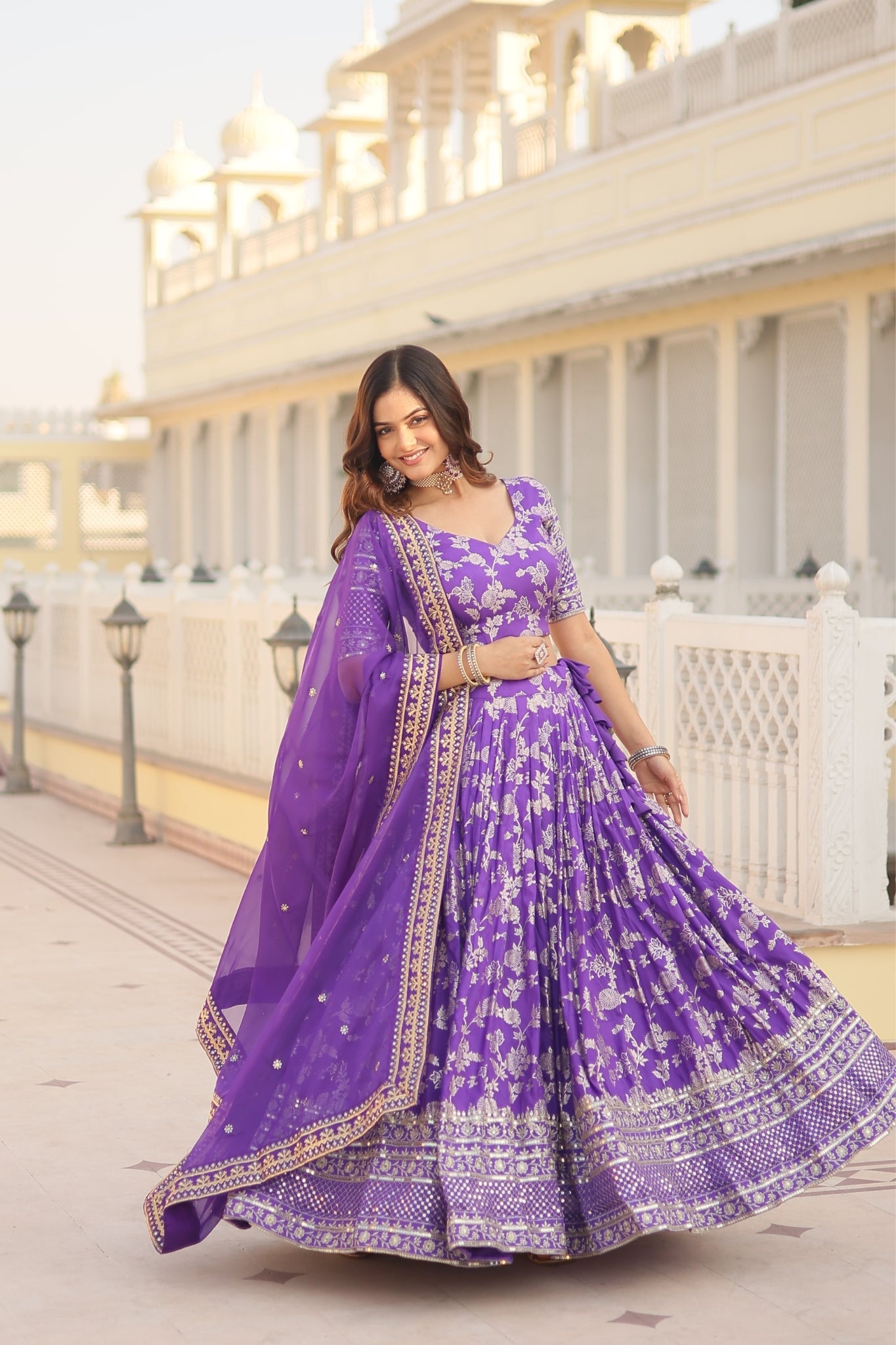 Elevate Your Style with a Designer Jacquard Lehenga Choli