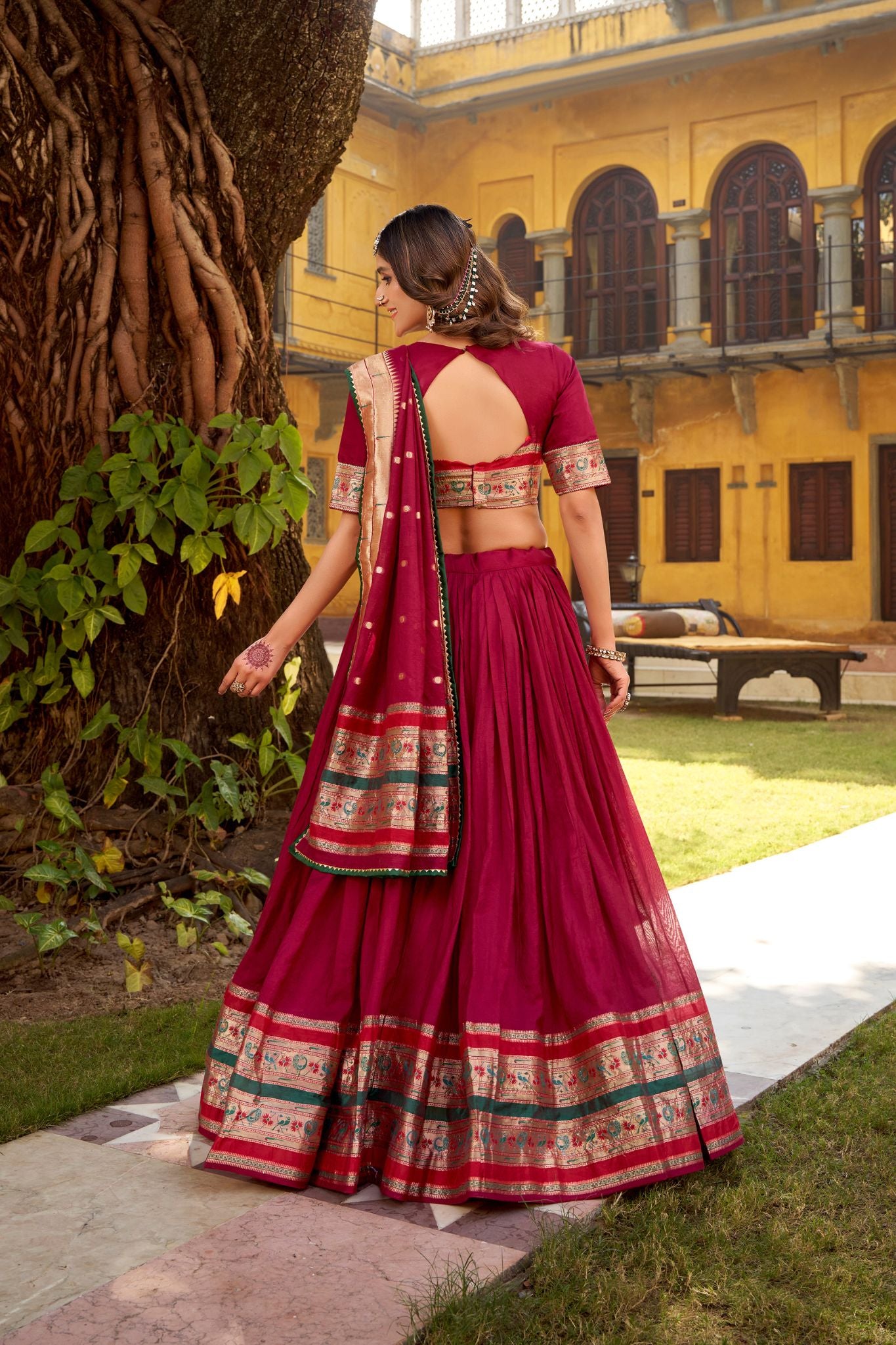 Ethereal Elegance Pure Chanderi Zari Woven Luxury Lehenga Set