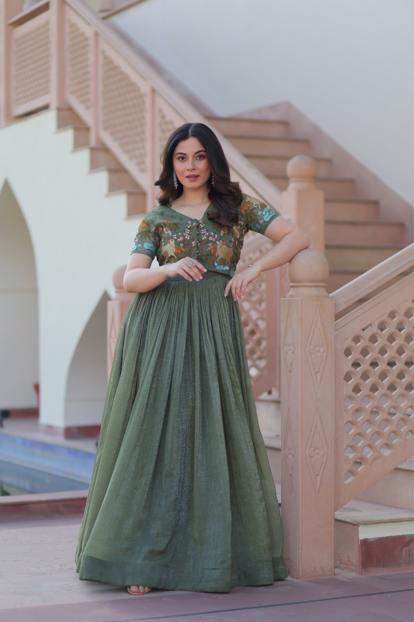 Beautiful Embroidered Designer Crafted Women Gown