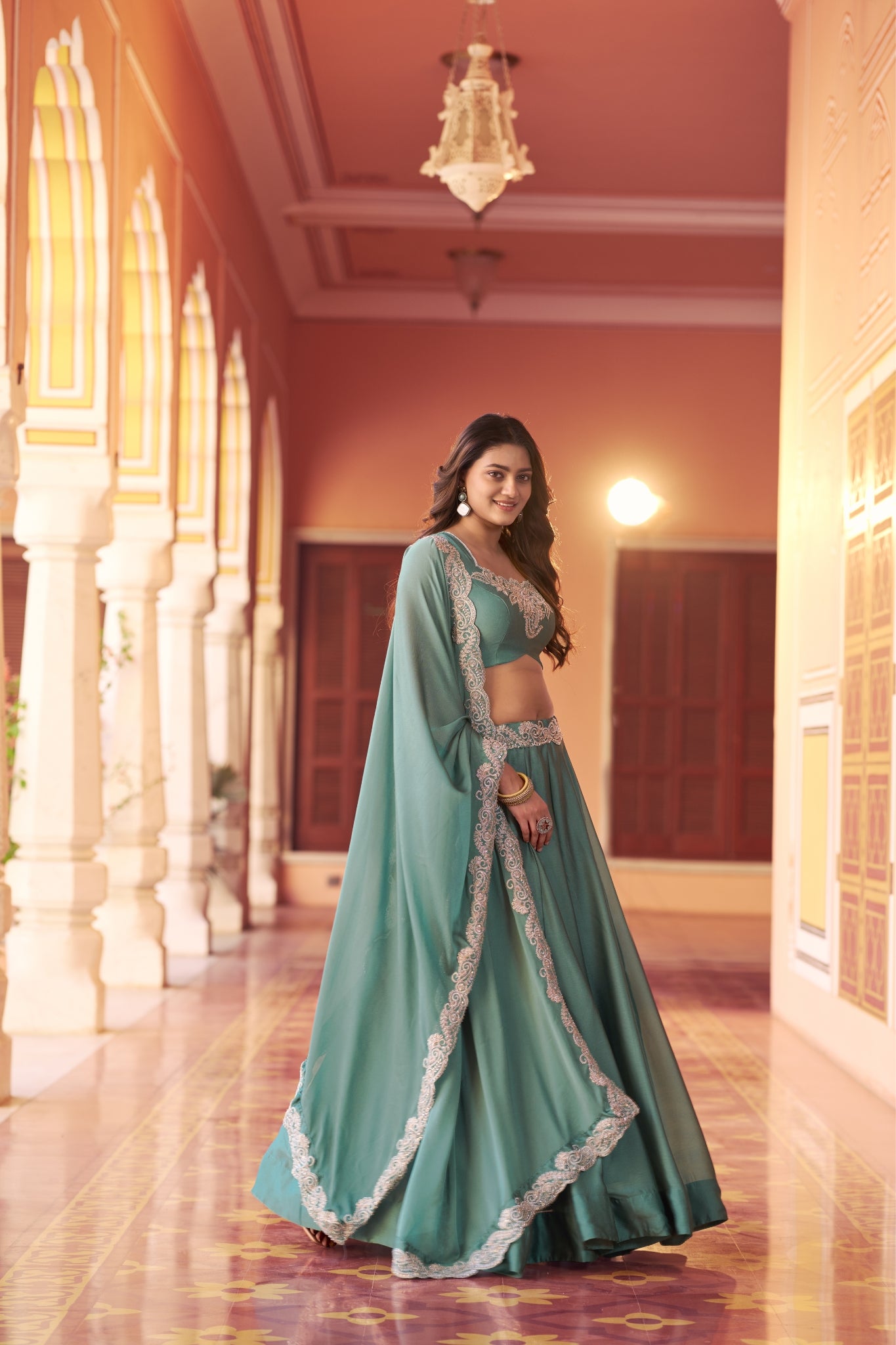 Designer Rangoli Silk Lehenga Choli With Heavy Embroidery And Sequins Work For Wedding Wear