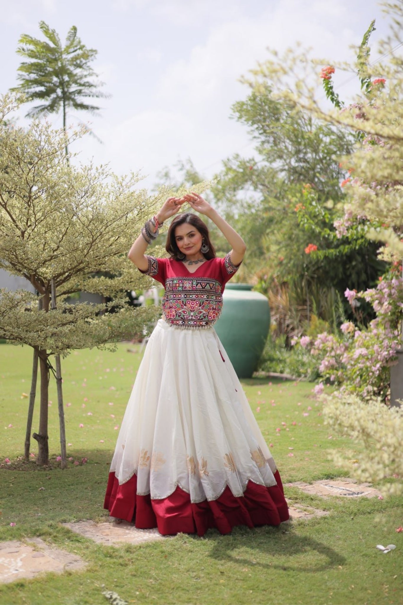 Raasrang Traditional Kutchi Work Lehenga Choli For Navratri