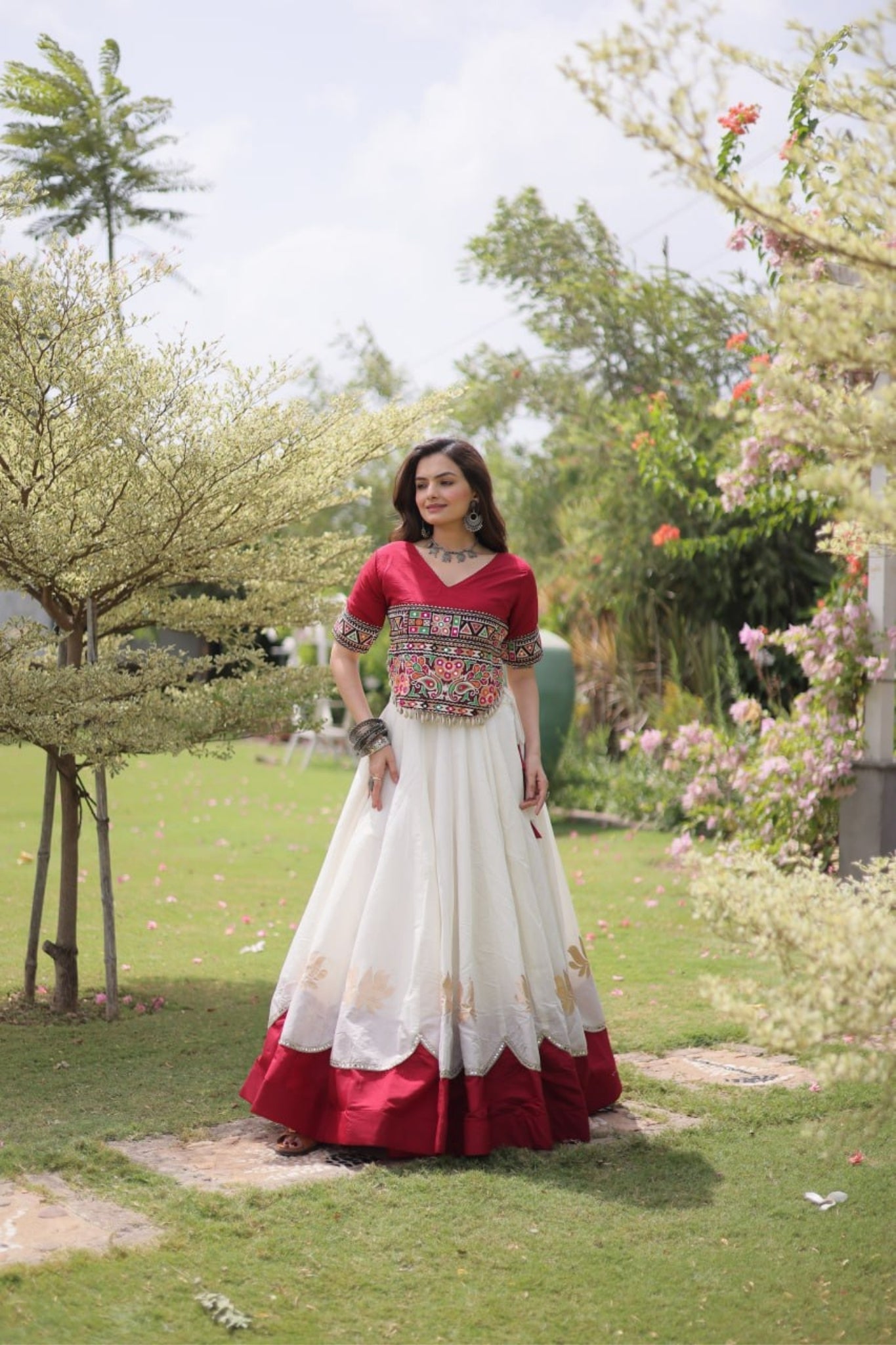 Raasrang Traditional Kutchi Work Lehenga Choli For Navratri