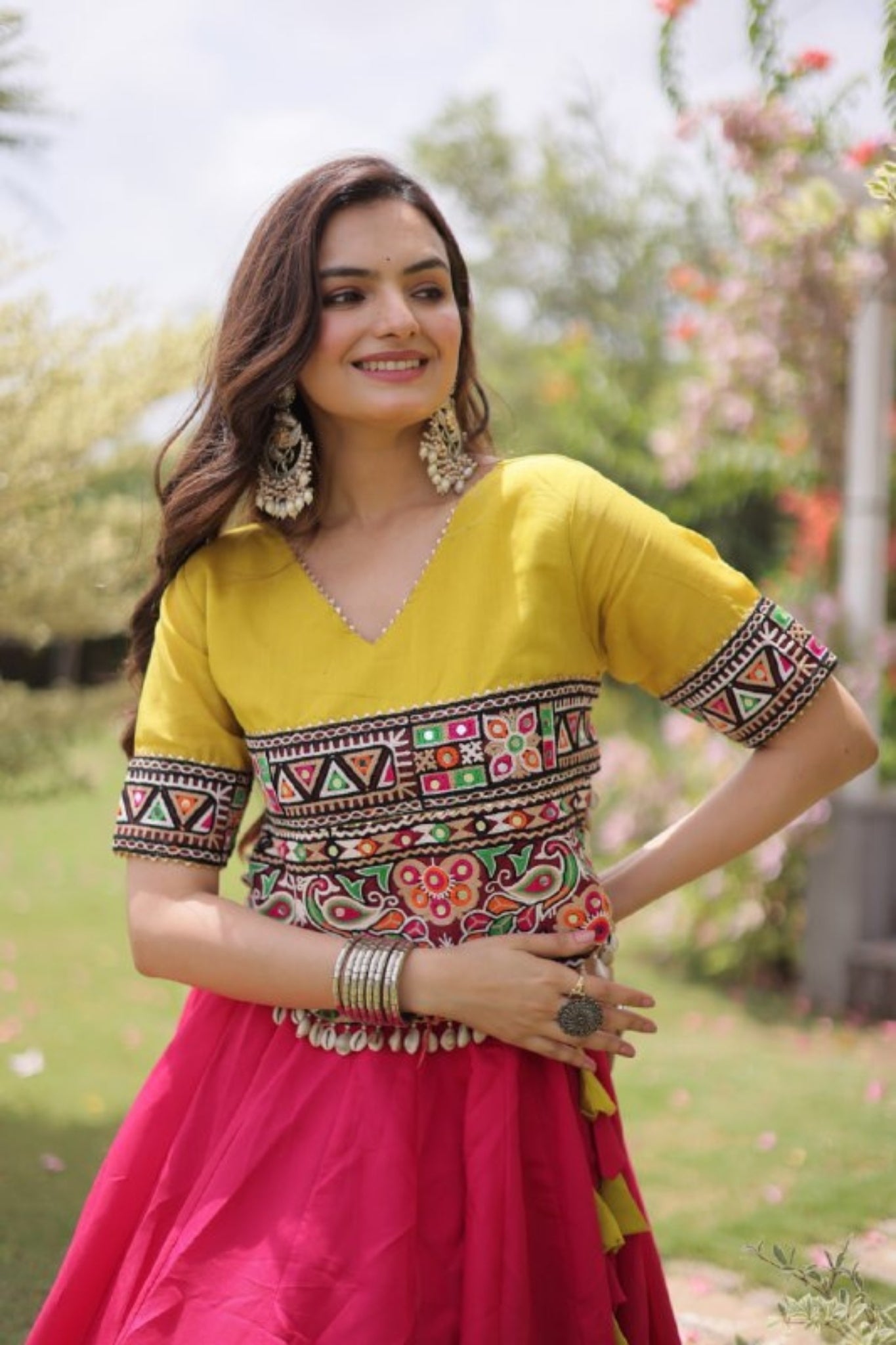 Raasrang Traditional Kutchi Work Lehenga Choli For Navratri