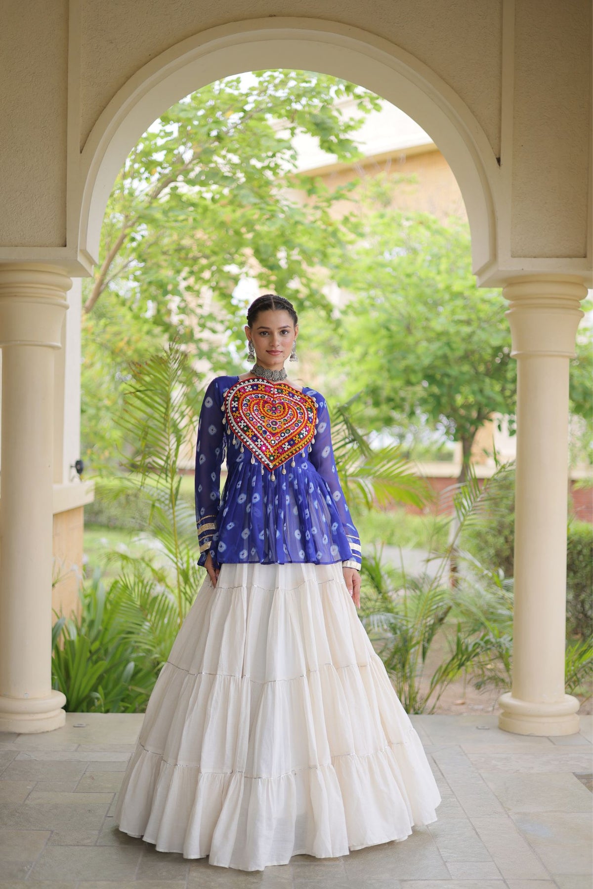 Rasrang Designer Bandhani Printed Navratri Lehenga Choli For Women