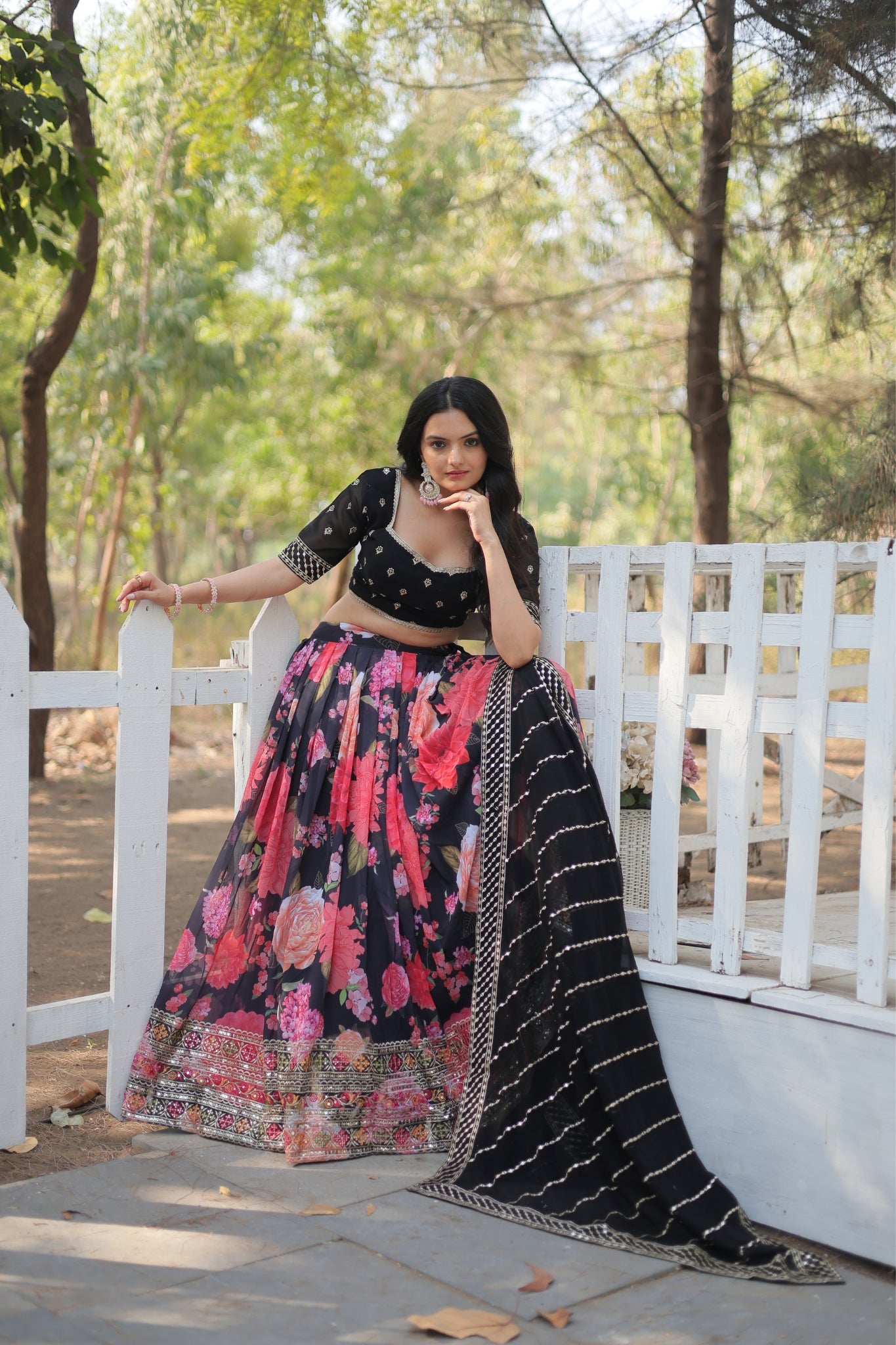 Wedding New Digital Printed Georgette Lehenga Choli