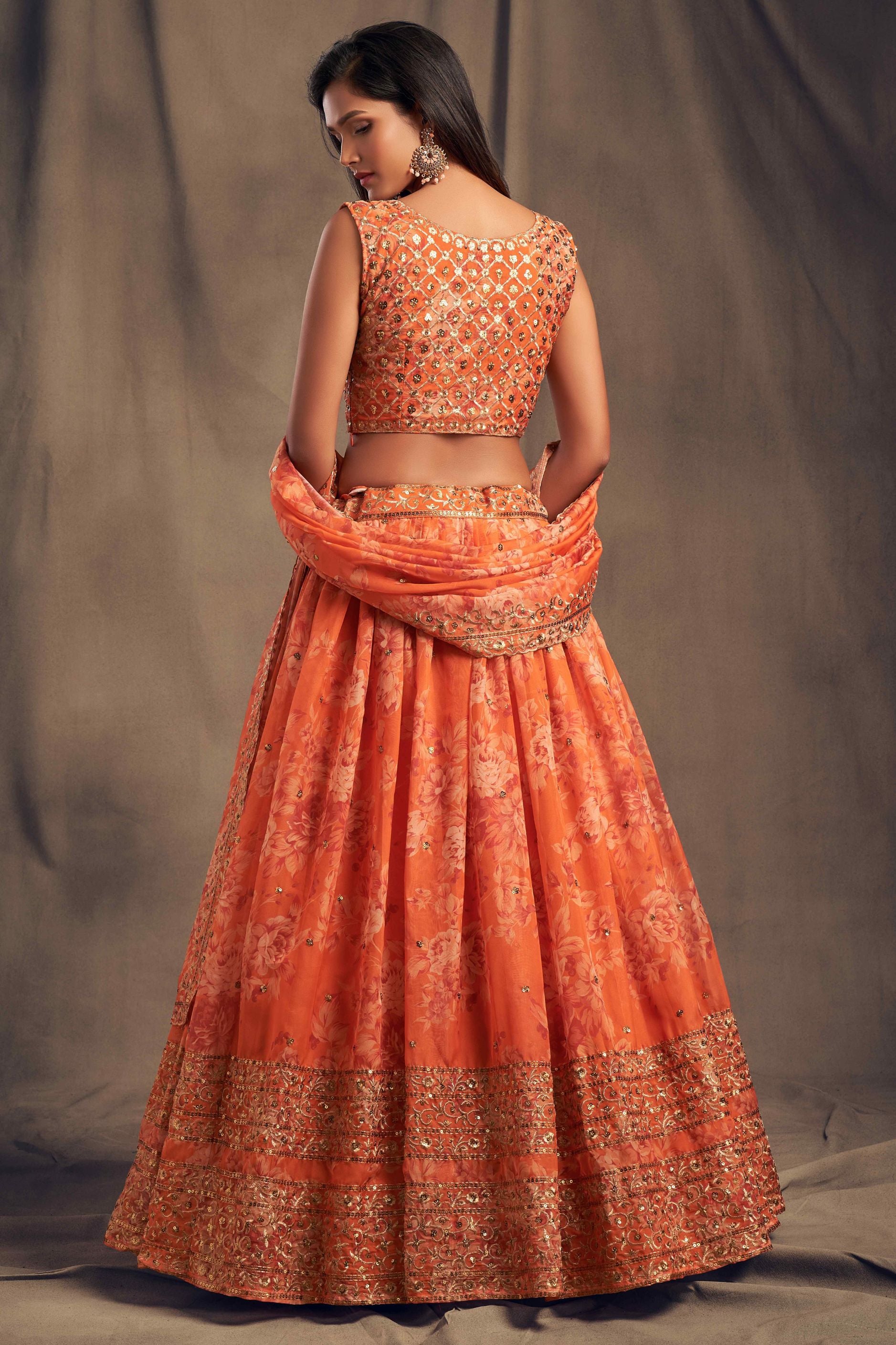 Gorgeous Sequence With Embroidery Floral Work Lehenga Choli