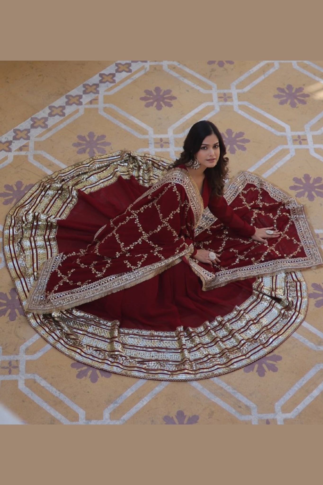 Beautiful Elegance Of Premium Designer Readymade Gown With Dupatta Set