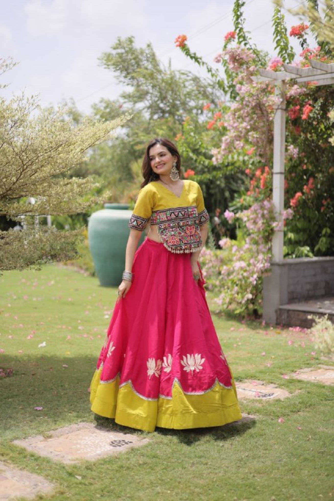 Raasrang Traditional Kutchi Work Lehenga Choli For Navratri