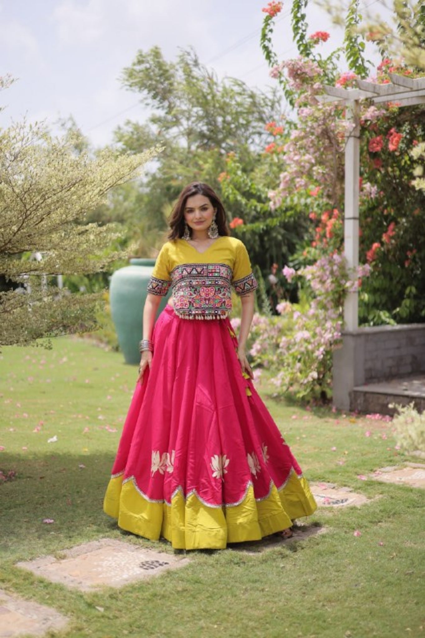 Raasrang Traditional Kutchi Work Lehenga Choli For Navratri