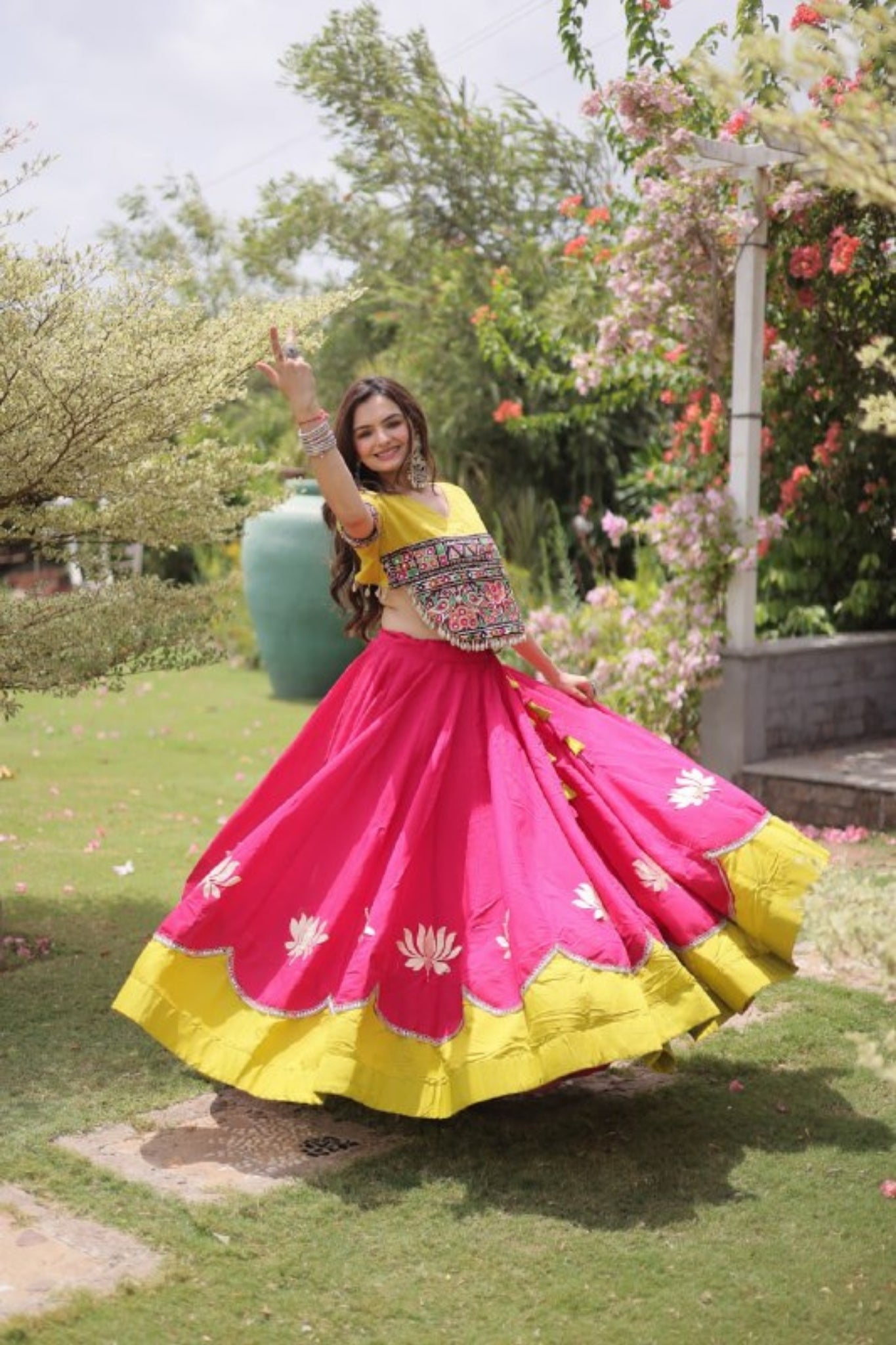 Raasrang Traditional Kutchi Work Lehenga Choli For Navratri