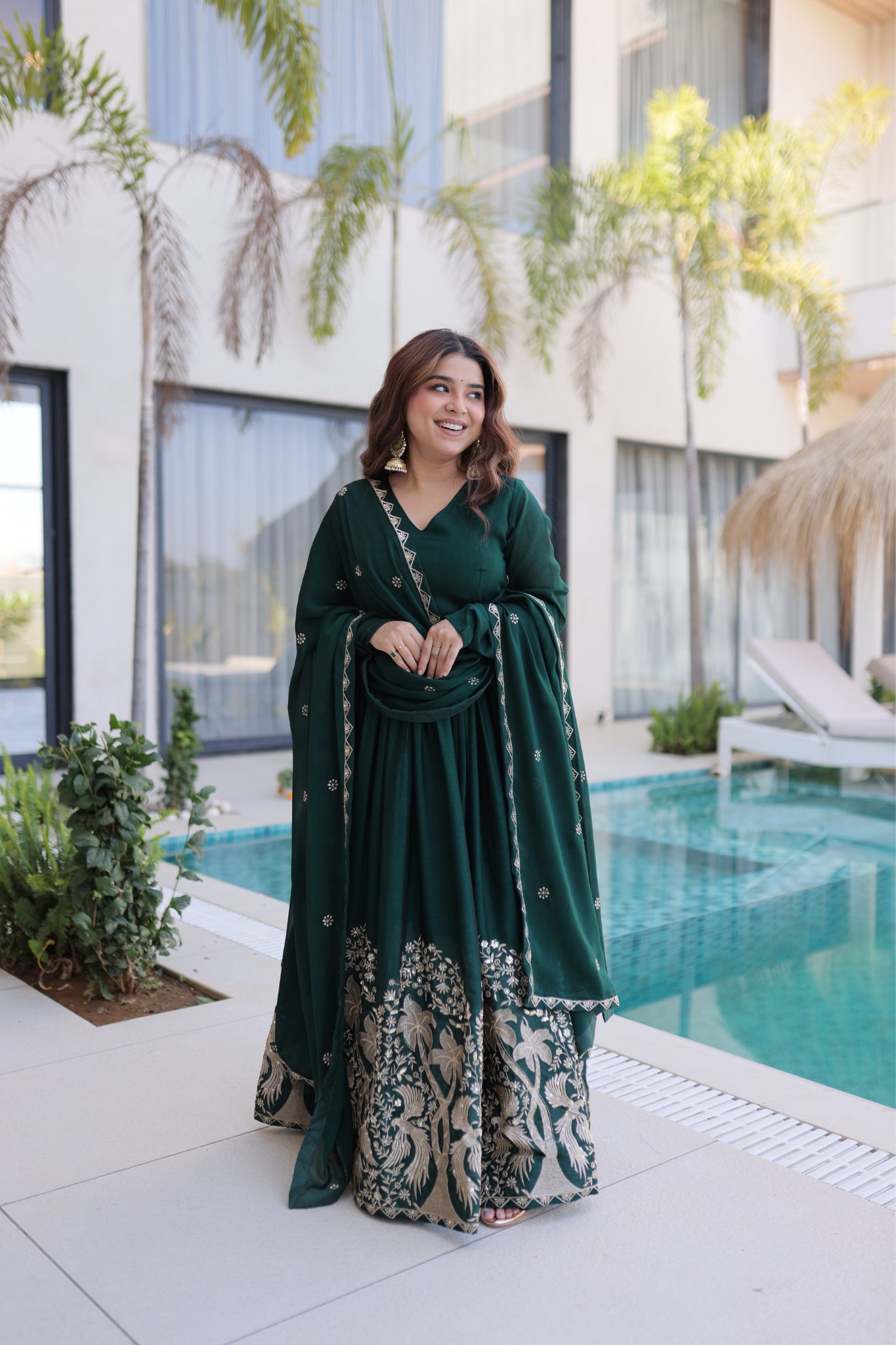 Rangoli Crush Sequins Multi Embroidery Anarkali Suit With Dupatta