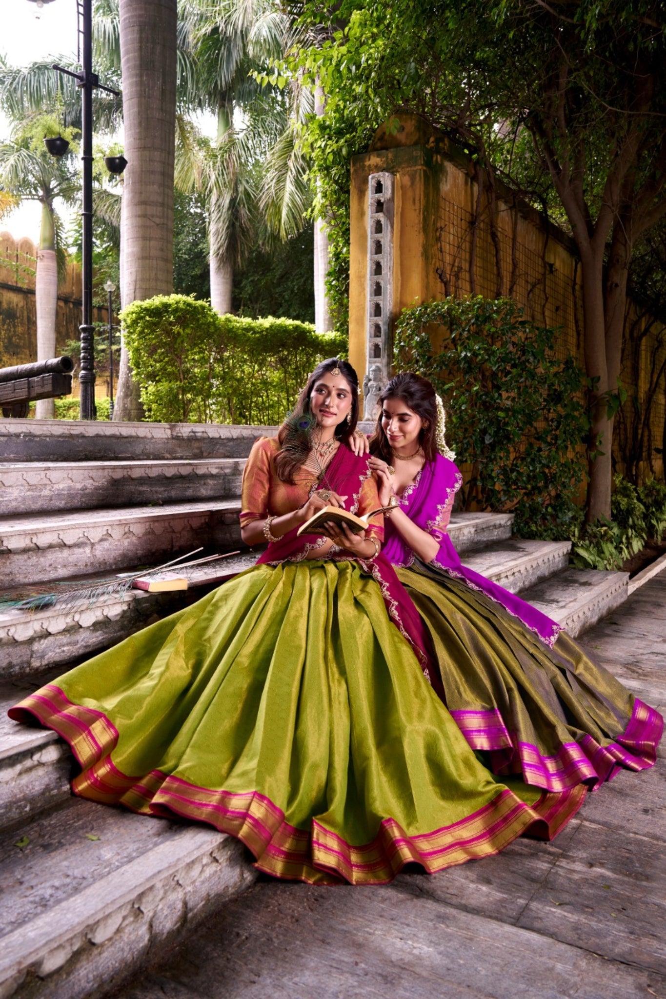 South Indian Style Kanchipuram Silk Lehenga Choli