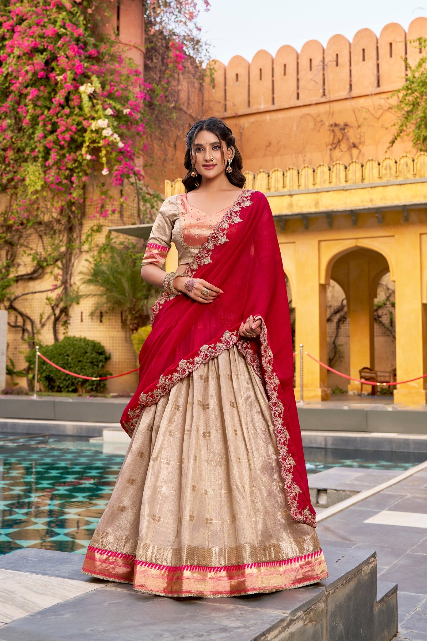 Royal Designer Wedding And Festive Wear Paithani Lehenga Choli Set For Women