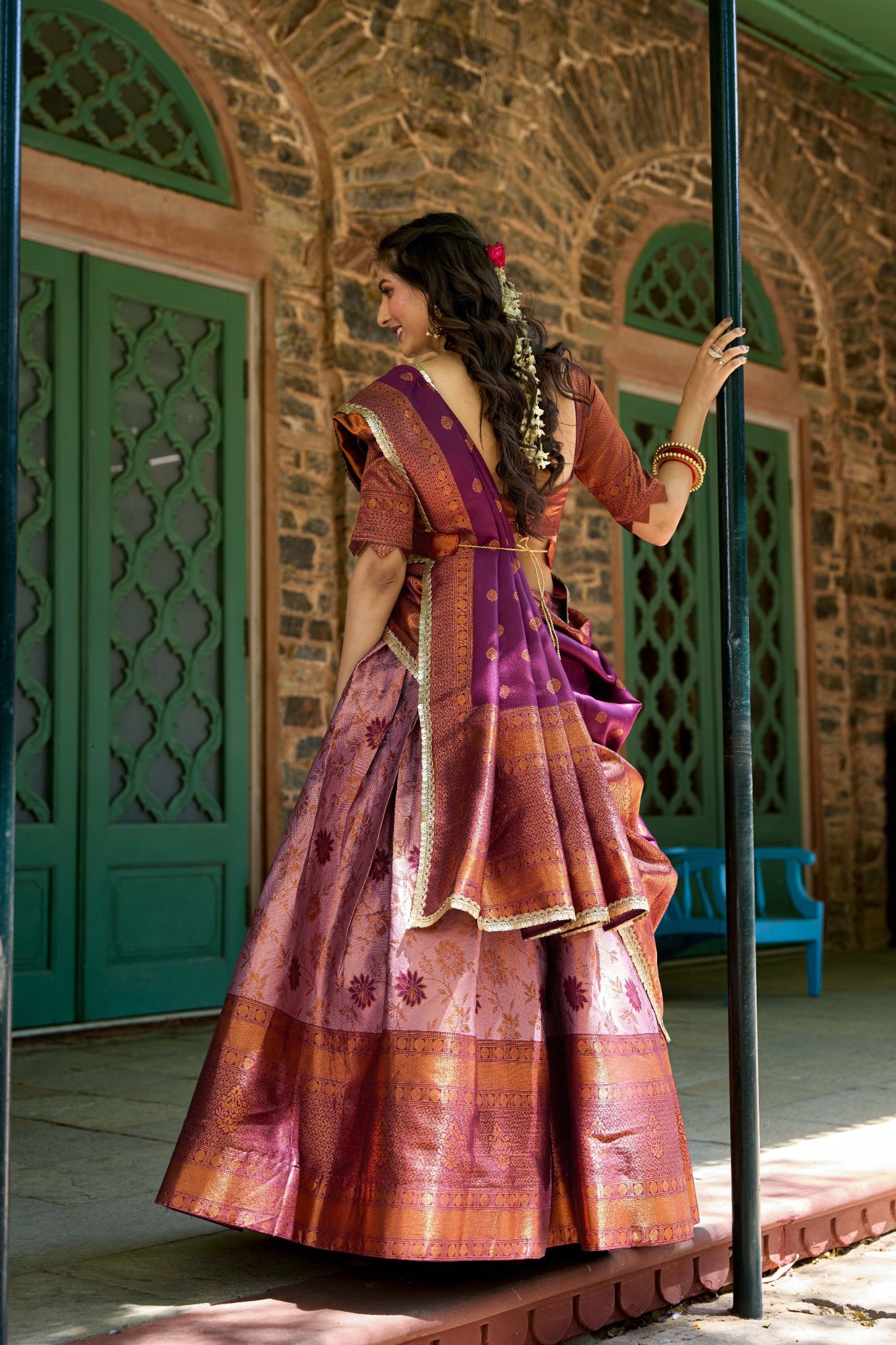 Elegant Perfectly Crafted Jacquard Silk Lehenga Choli