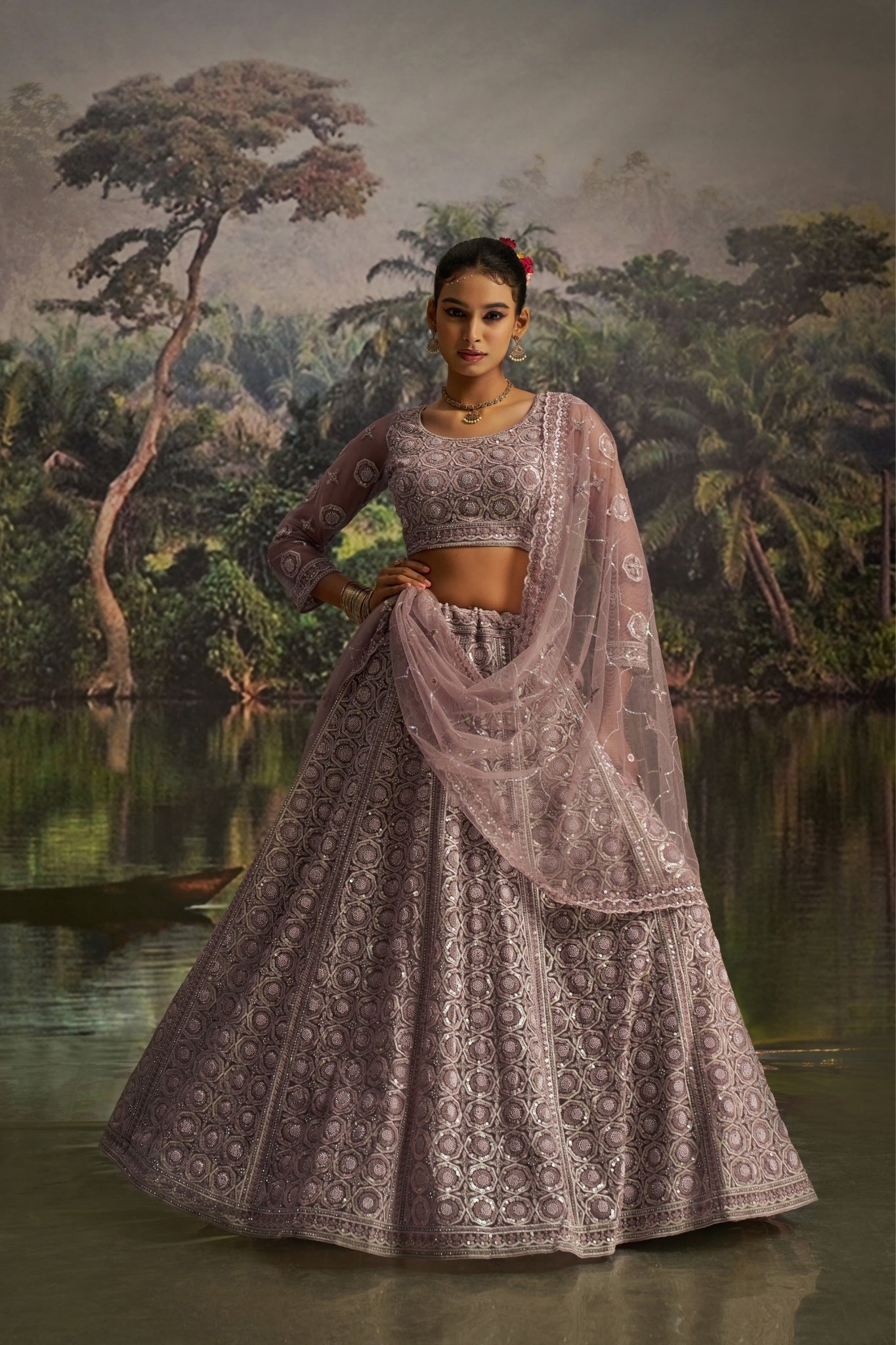 Luxury Soft Net Lehenga With Swarovski And Heavy Embroidery