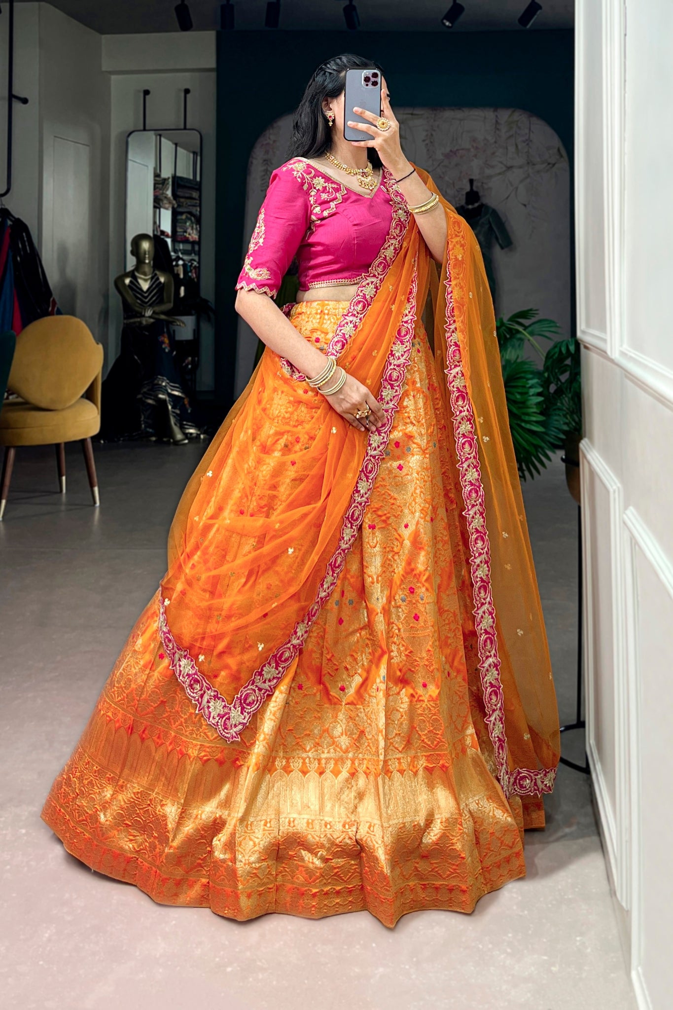 Designer Premium Jacquard Silk Lehenga Choli For Wedding