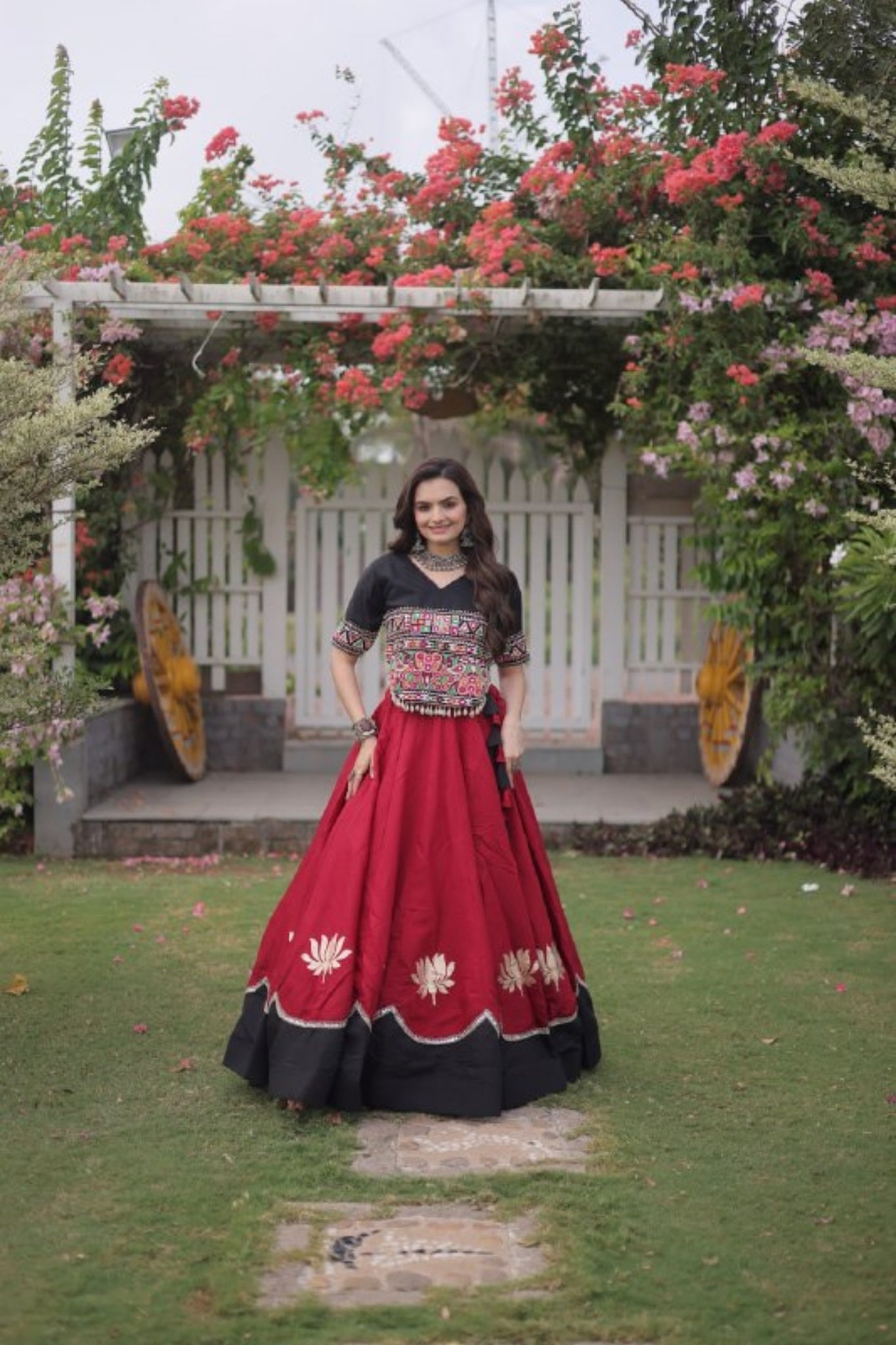 Raasrang Traditional Kutchi Work Lehenga Choli For Navratri