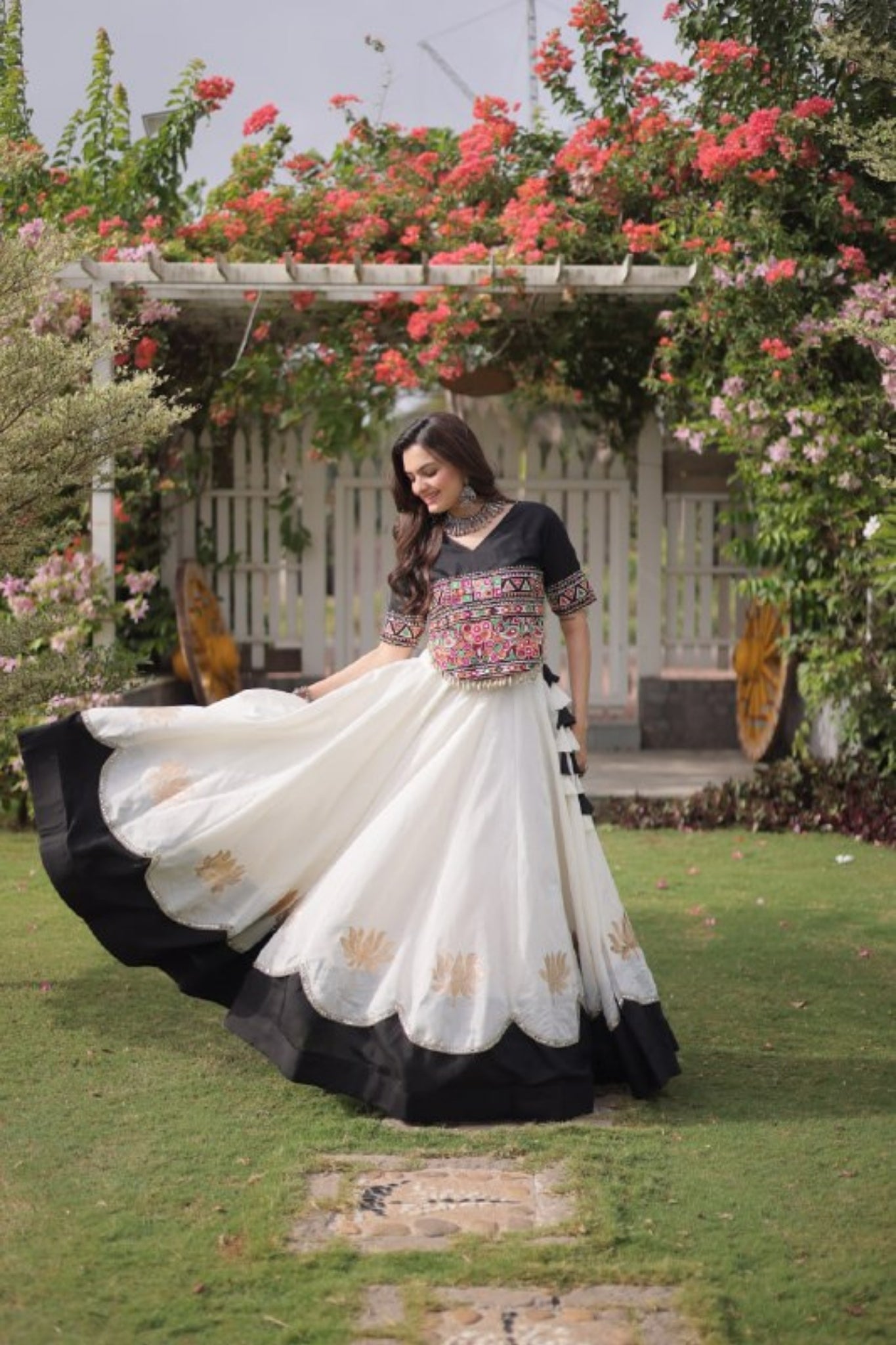 Raasrang Traditional Kutchi Work Lehenga Choli For Navratri