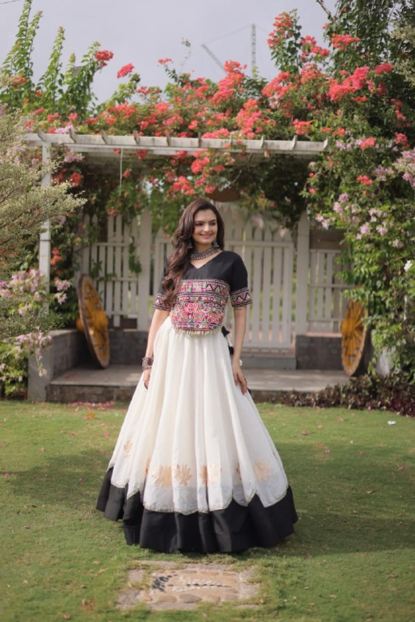 Raasrang Traditional Kutchi Work Lehenga Choli For Navratri