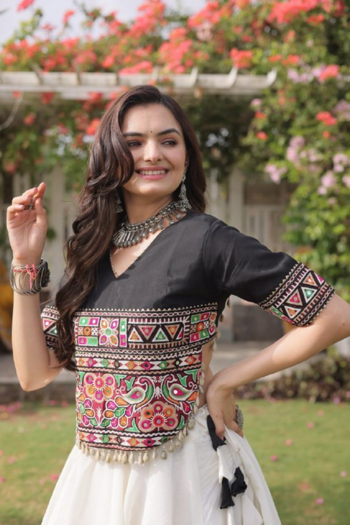 Raasrang Traditional Kutchi Work Lehenga Choli For Navratri