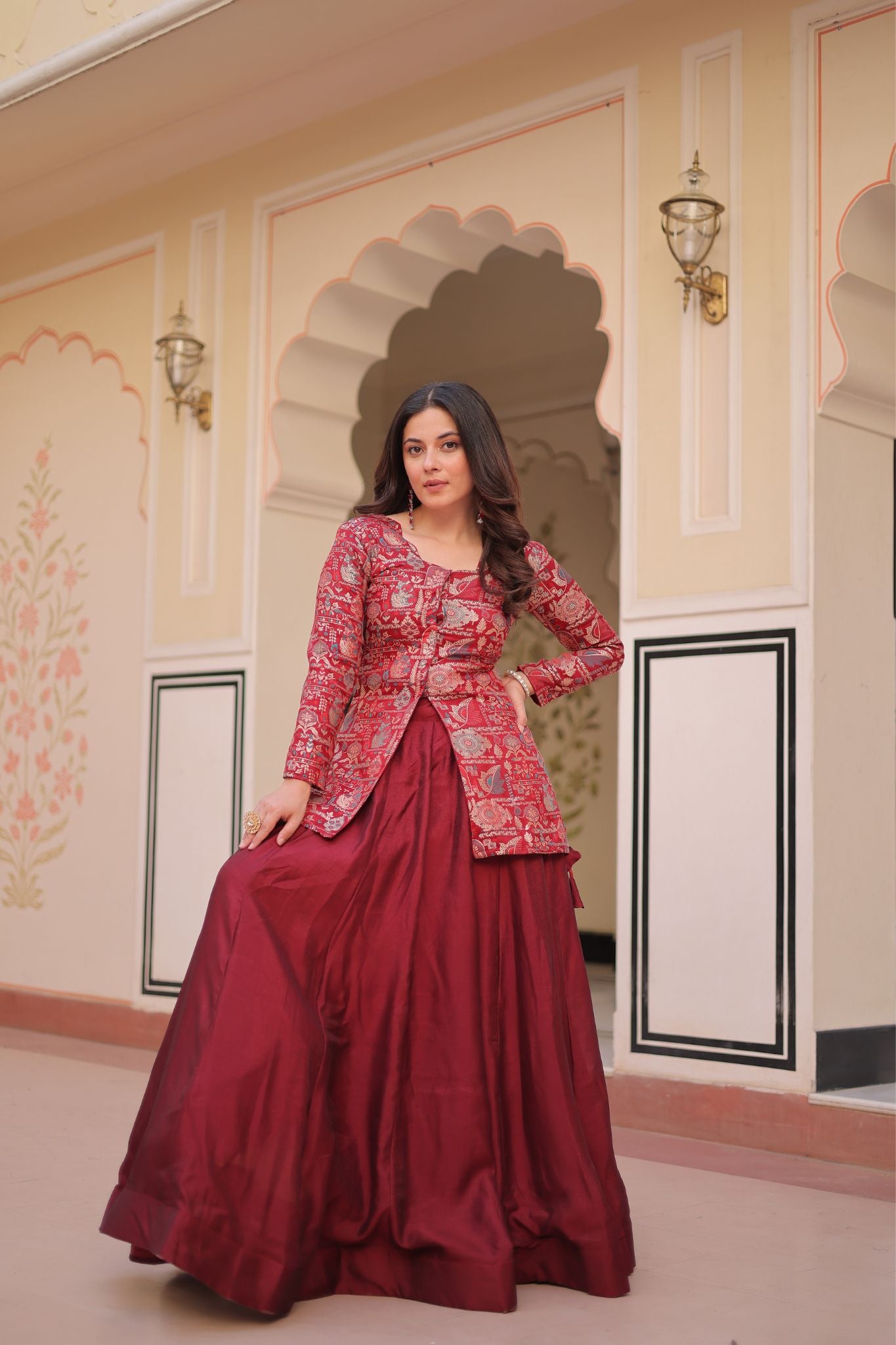 Pure Simmer Festive Jacquard Designer Readymade Lehenga Choli