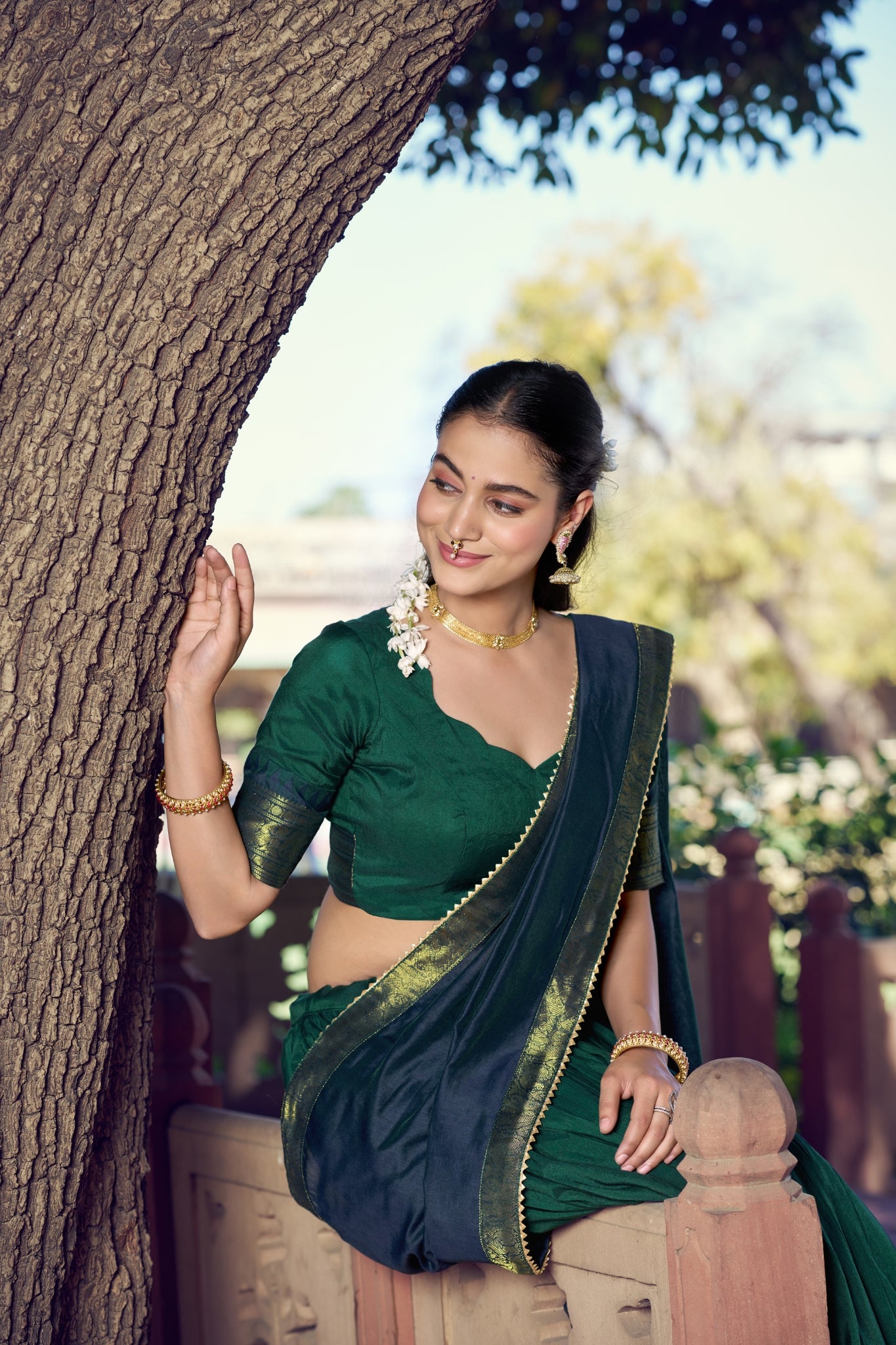 South Indian Traditional Lehenga Choli With Dupatta For Women