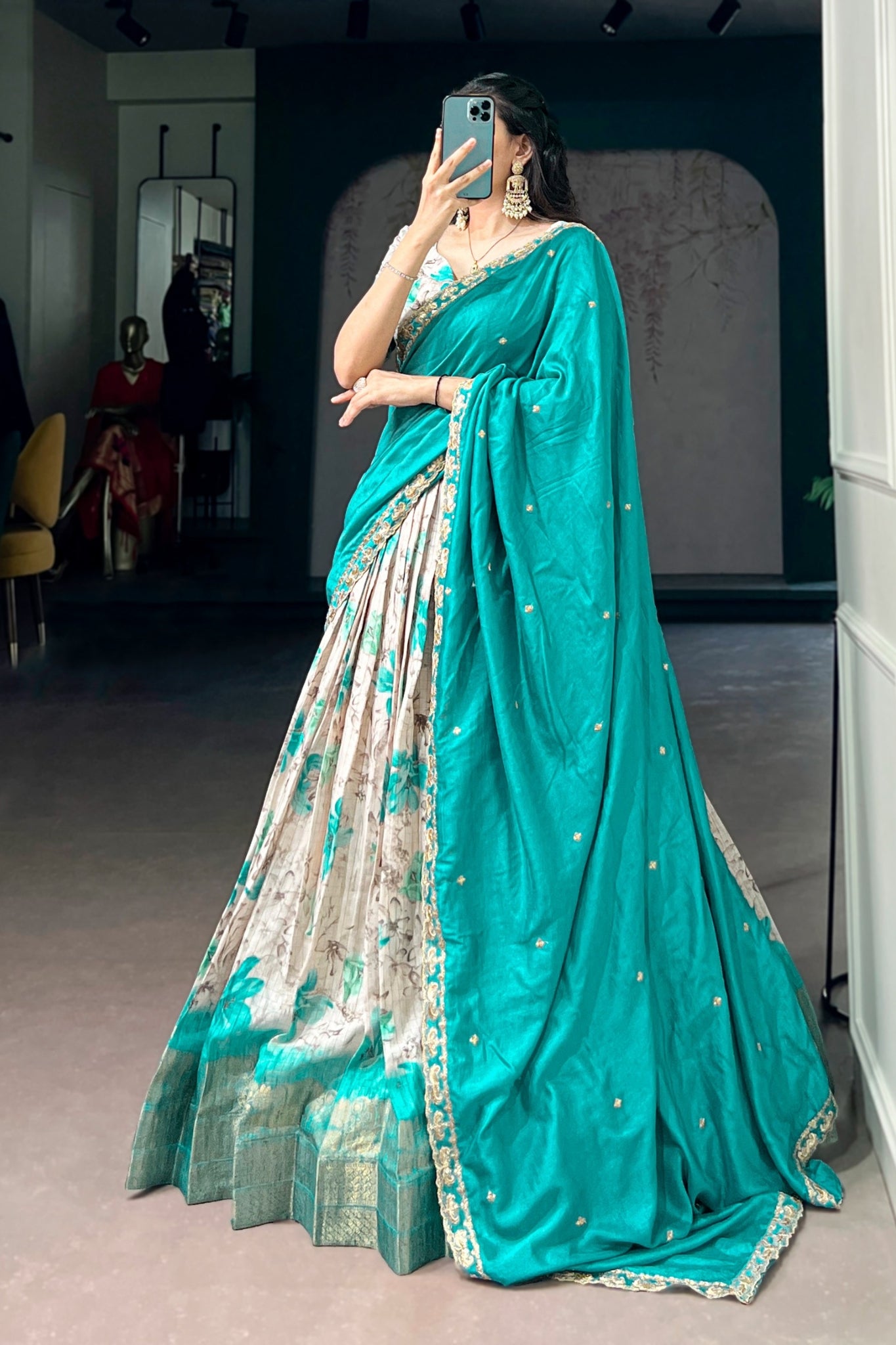 Designer Dola Chex Floral Printed Lehenga Choli For Women
