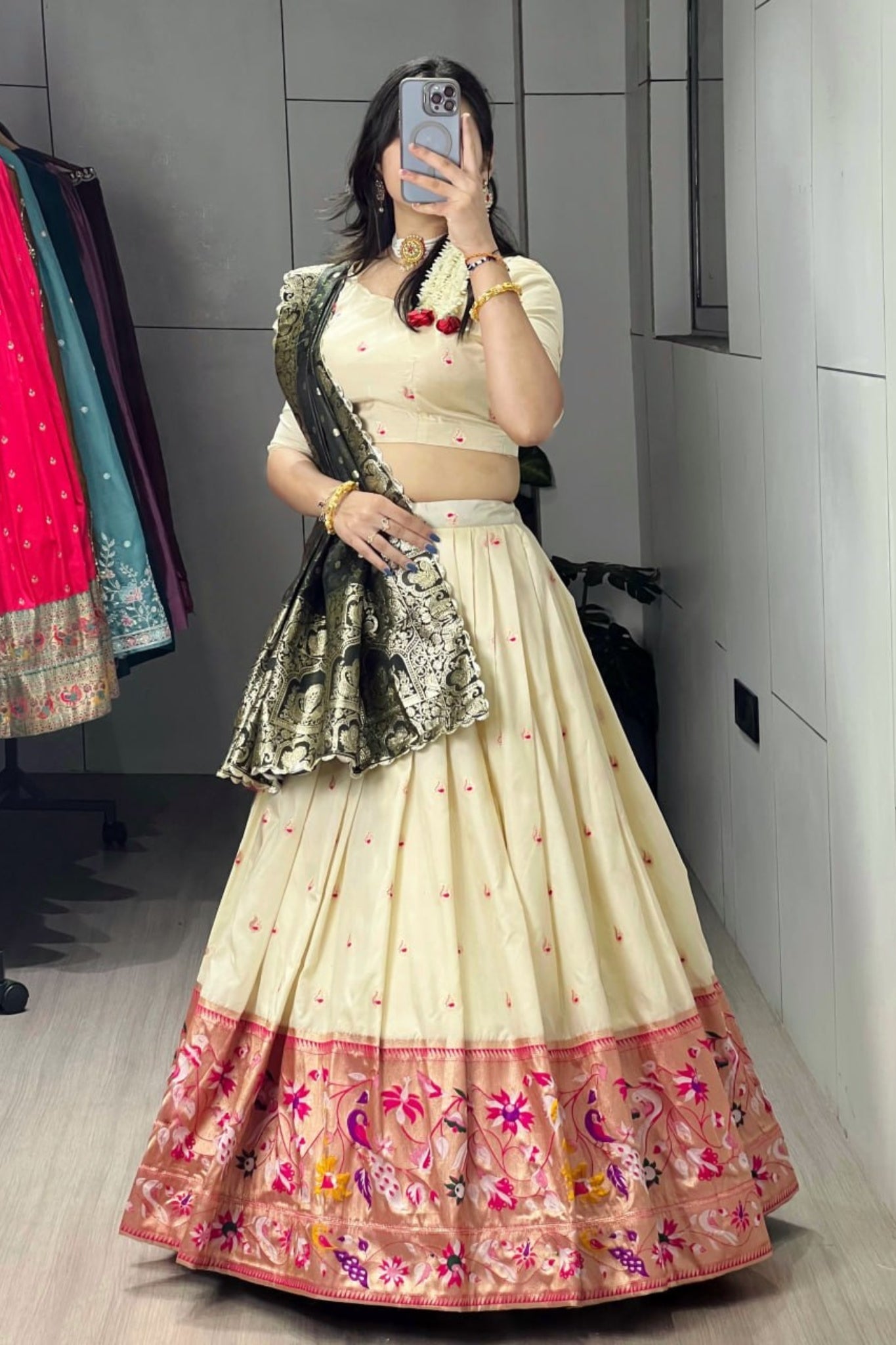 Royal Paithani Silk Lehenga Choli With Iconic Zari Dupatta For Wedding And Festive Wear